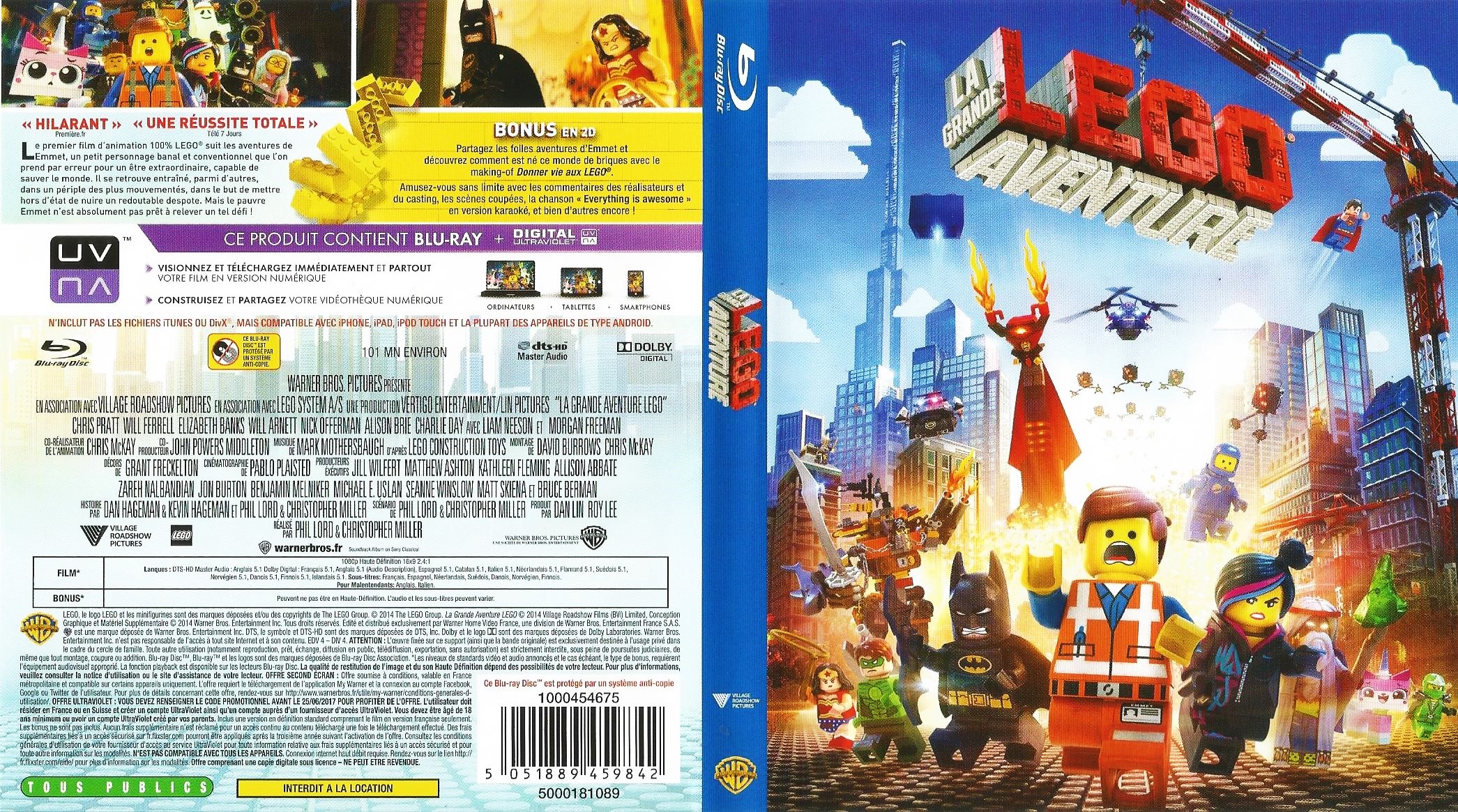 Jaquette DVD La Grande Aventure Lego (BLU-RAY)