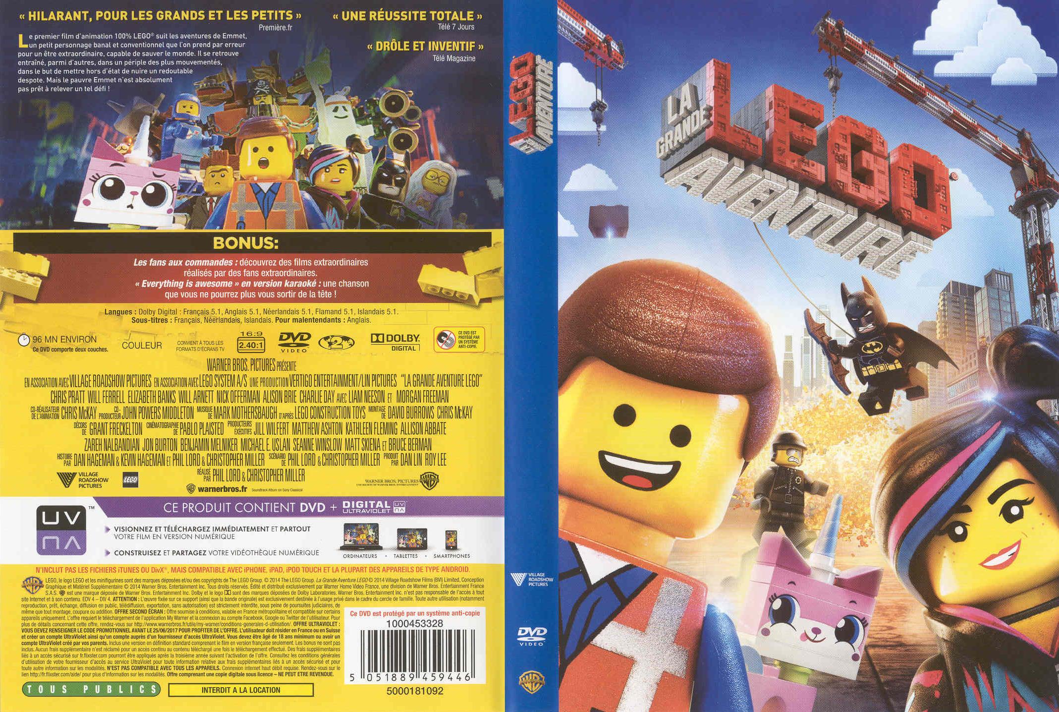 Jaquette DVD La Grande Aventure Lego v2