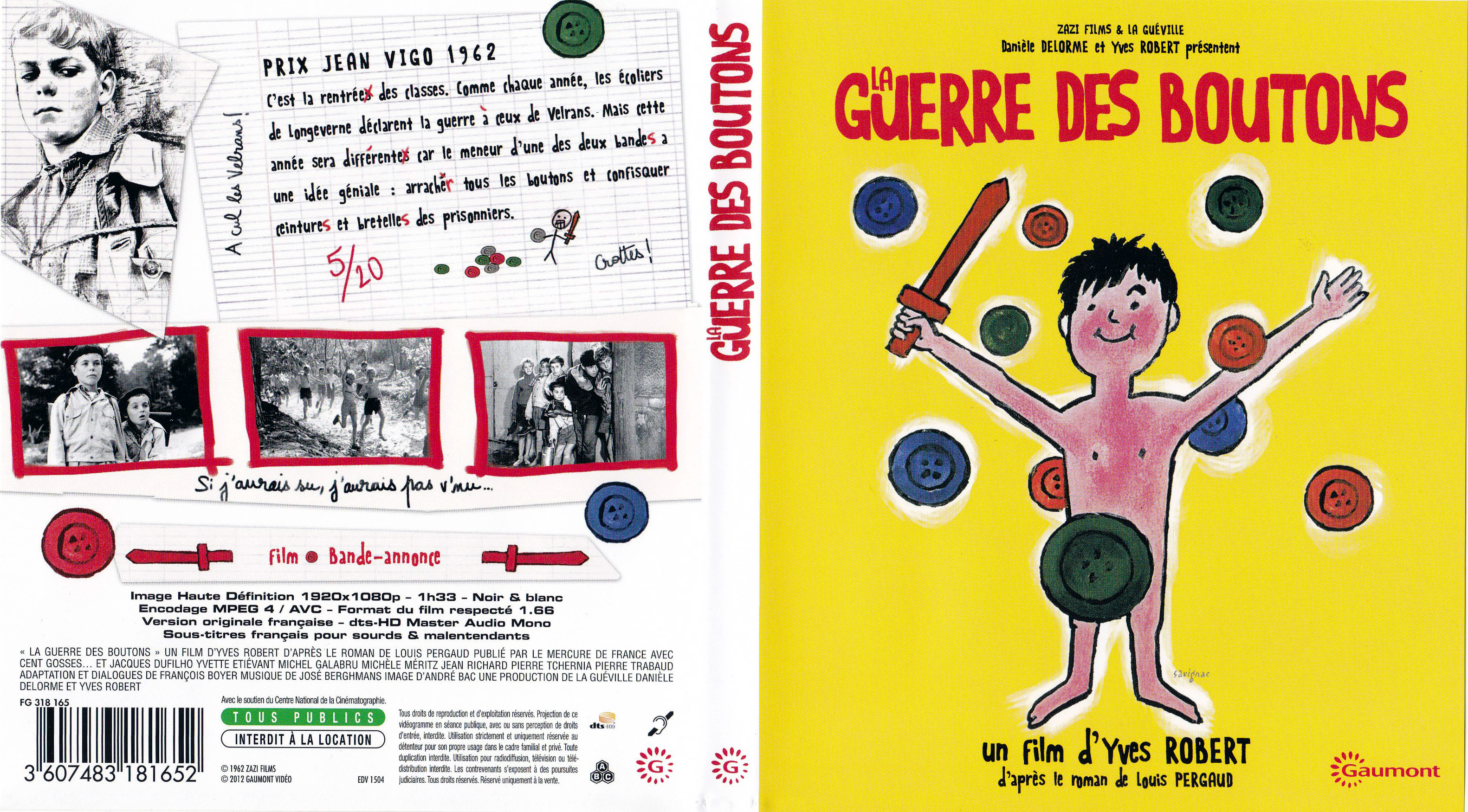 Jaquette DVD La Guerre des Boutons (BLU-RAY)