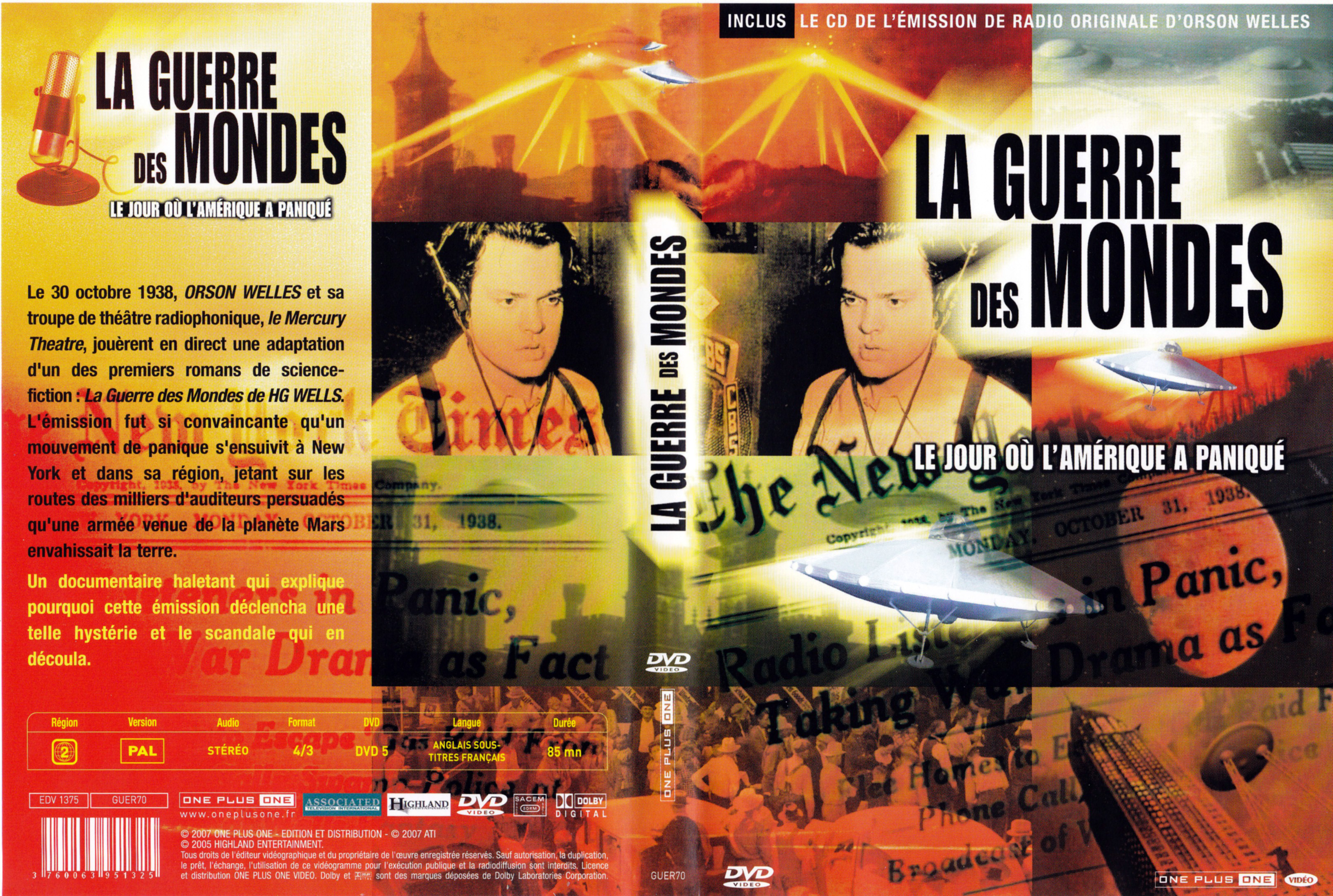 Jaquette DVD La Guerre des Mondes - Le Jour ou l