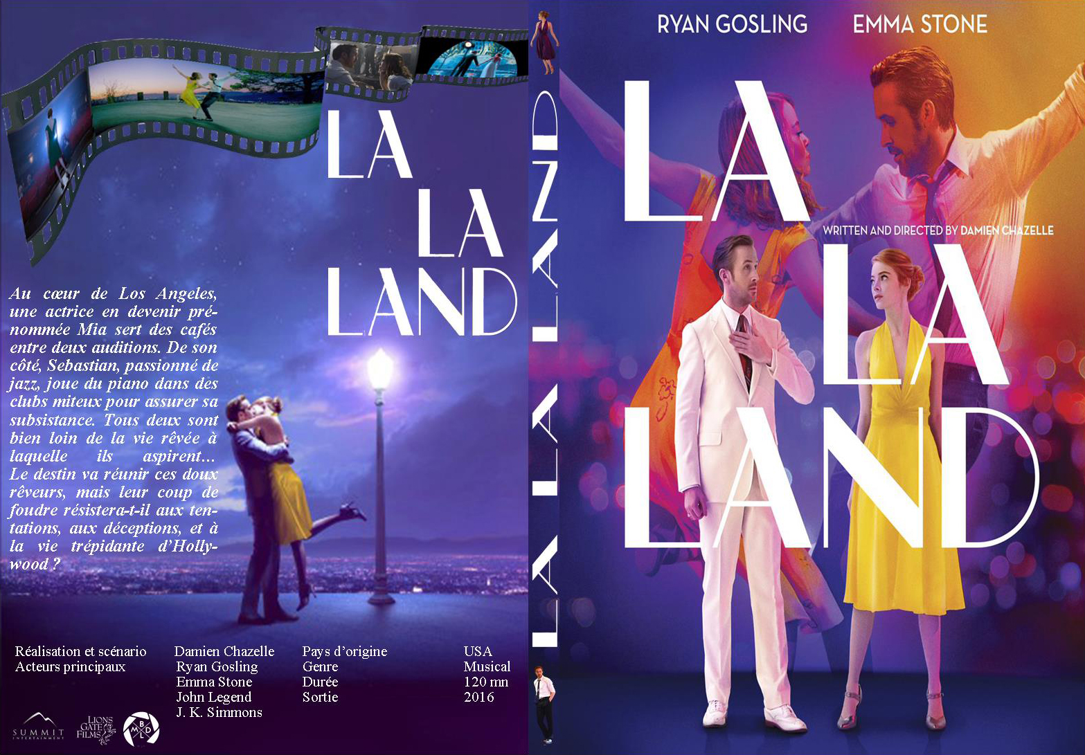 Jaquette DVD La La Land custom