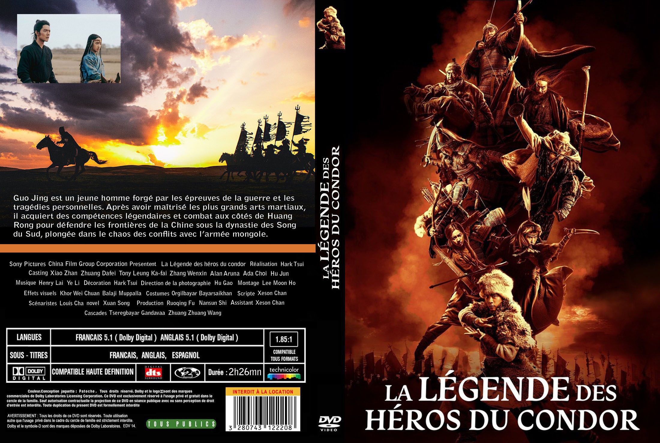 Jaquette DVD La Legende des hros du condor custom
