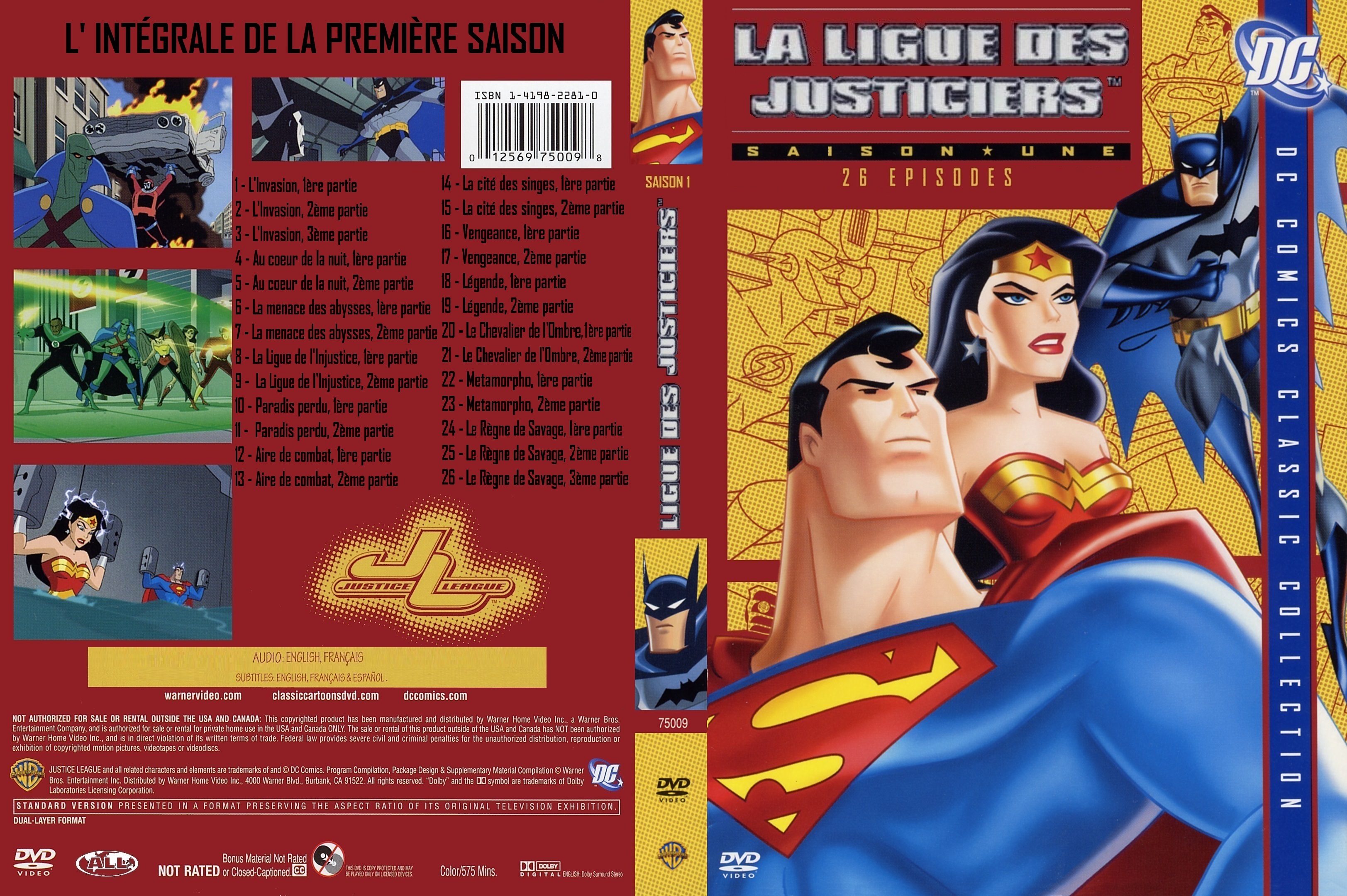 Jaquette DVD La Ligue des Justiciers saison 1 custom