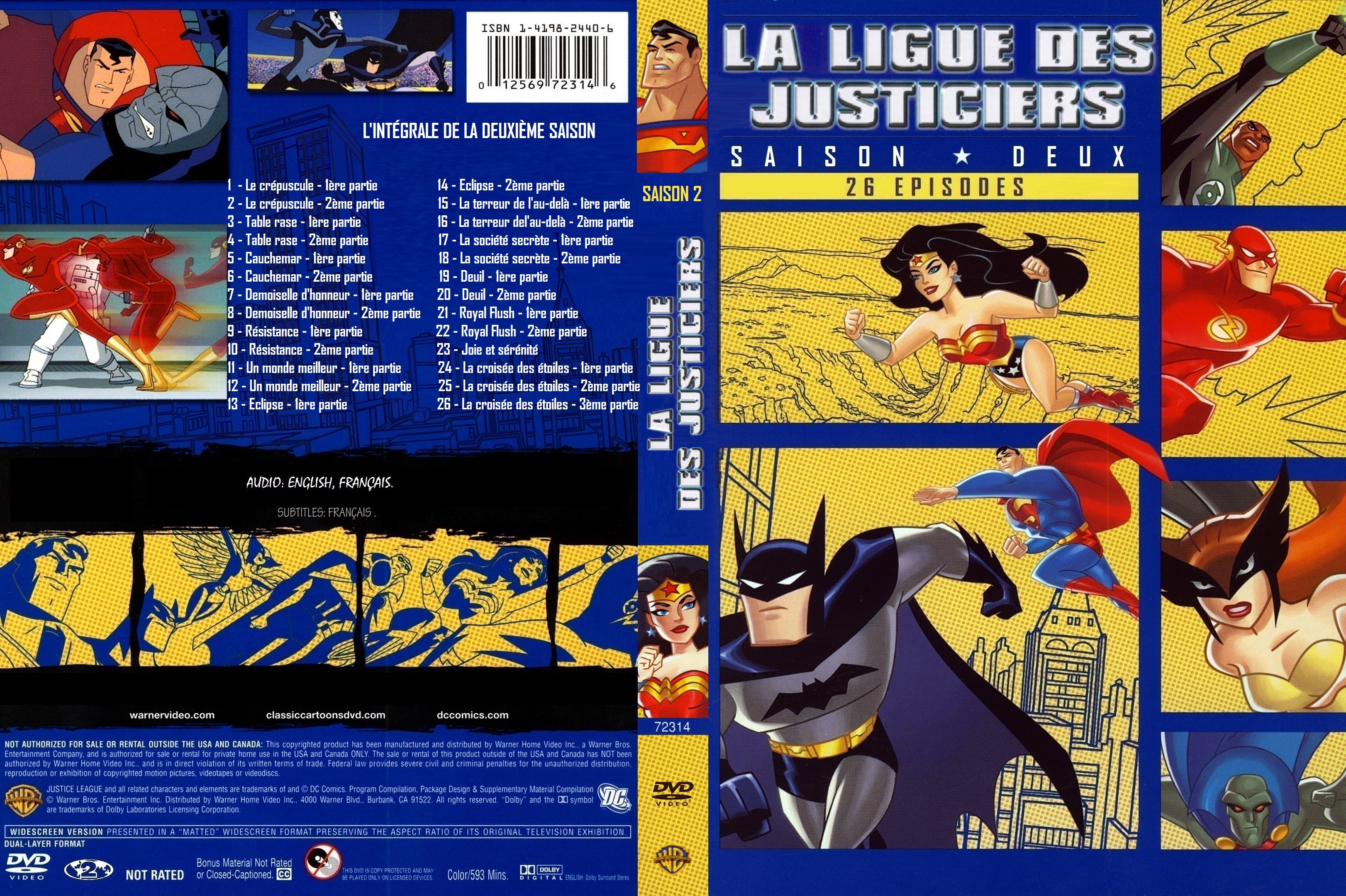 Jaquette DVD La Ligue des Justiciers saison 2 custom