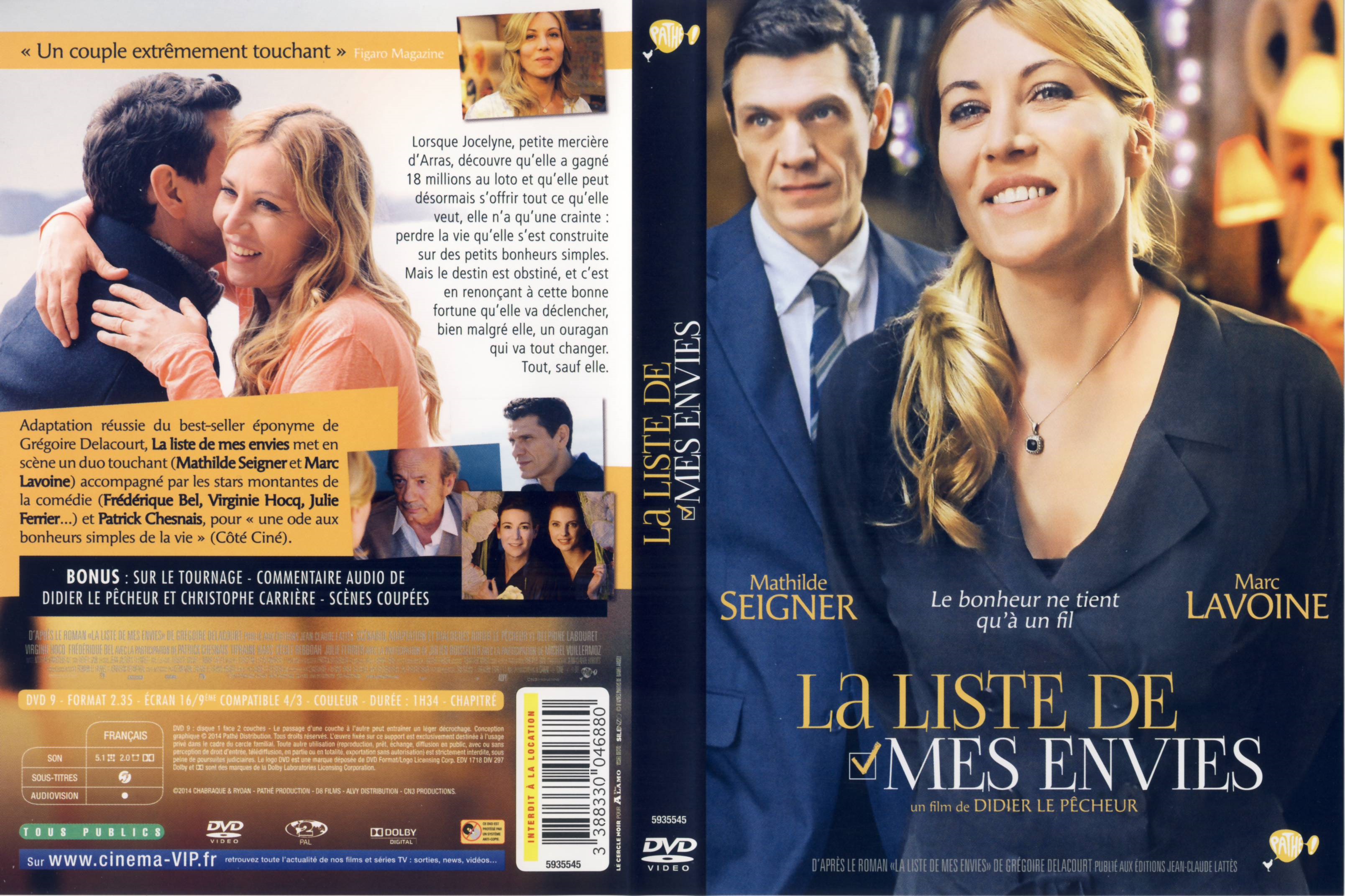 Jaquette DVD La Liste de Mes Envies