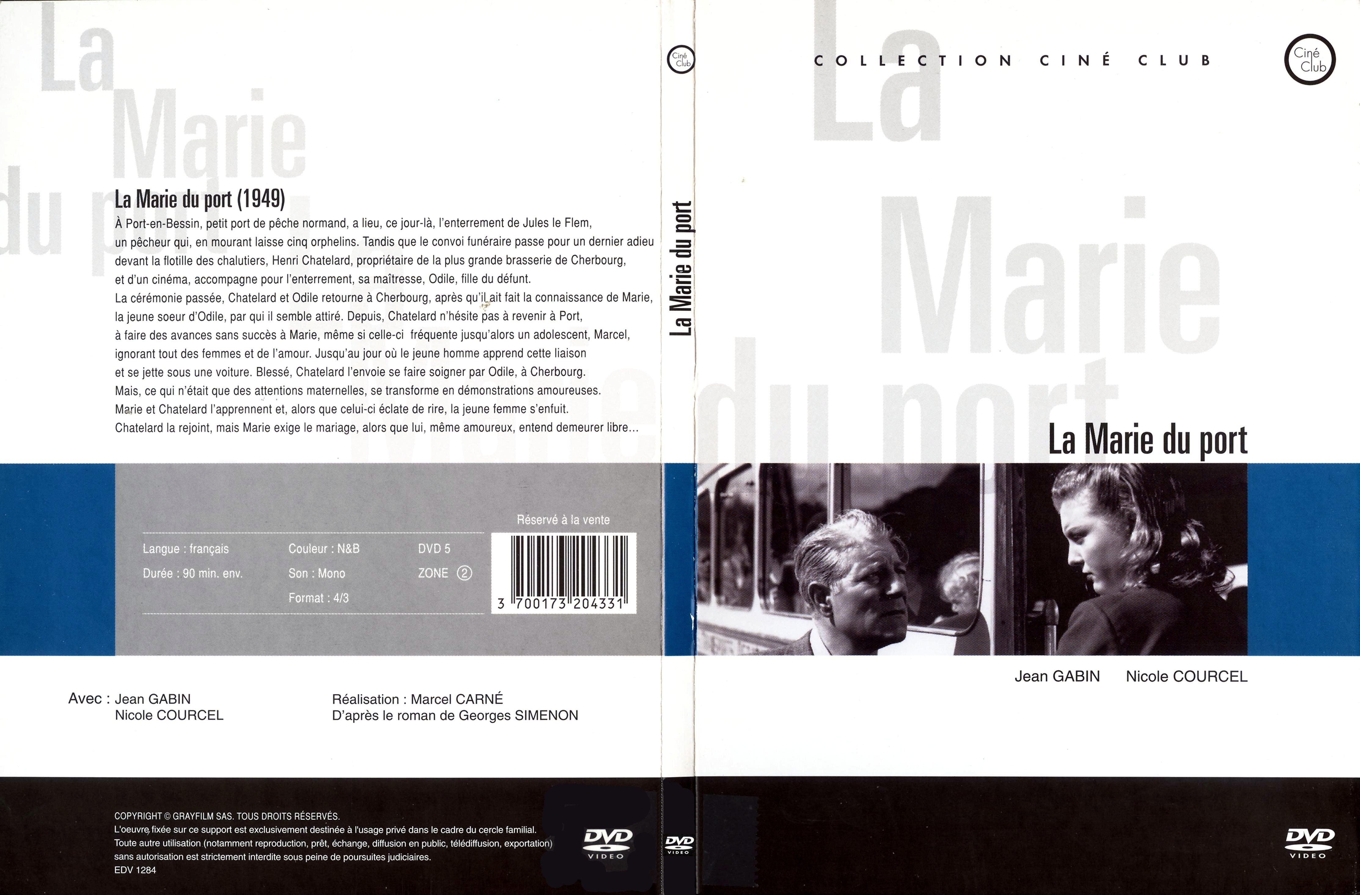 Jaquette DVD La Marie du port v2