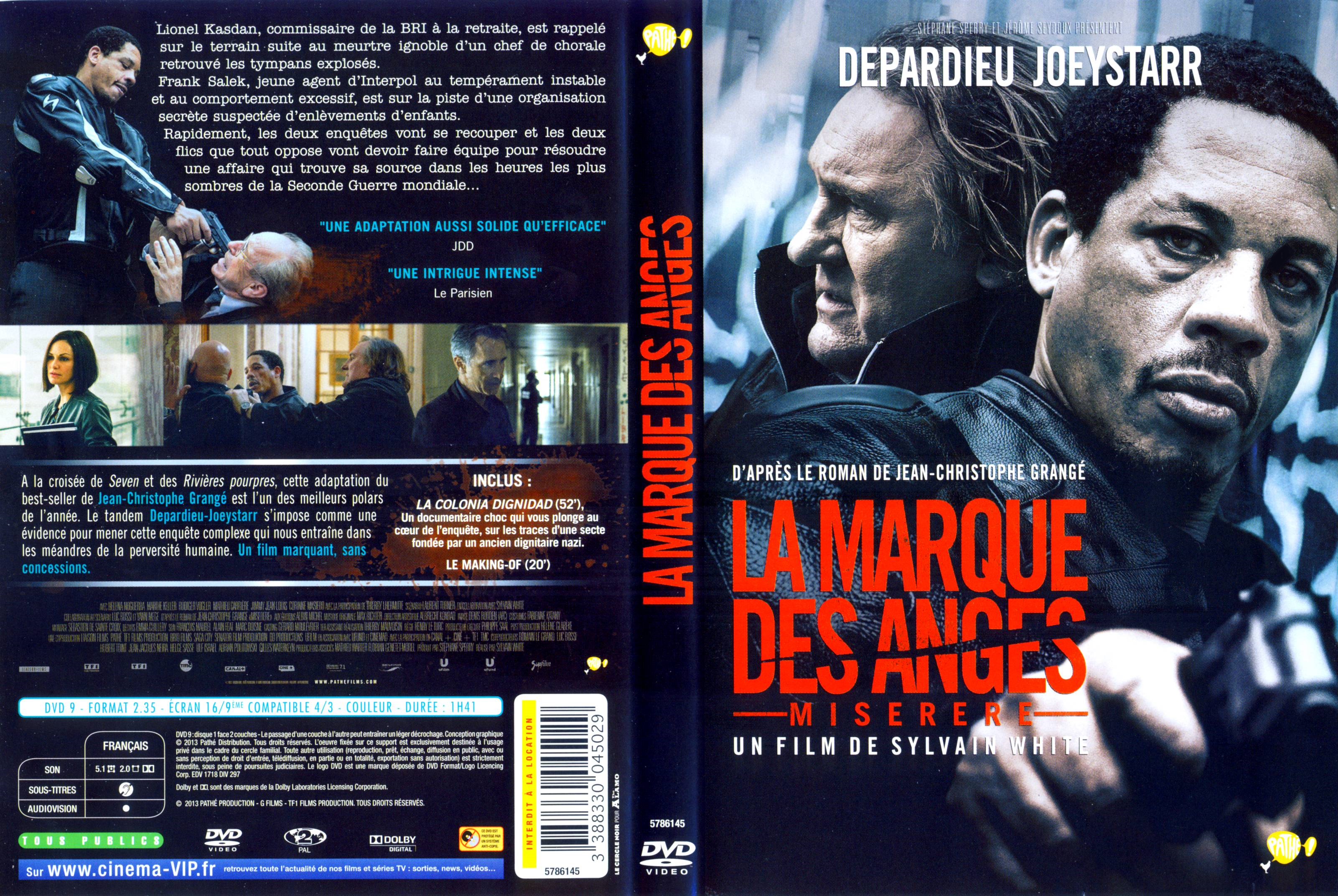 Jaquette DVD La Marque des anges Miserere