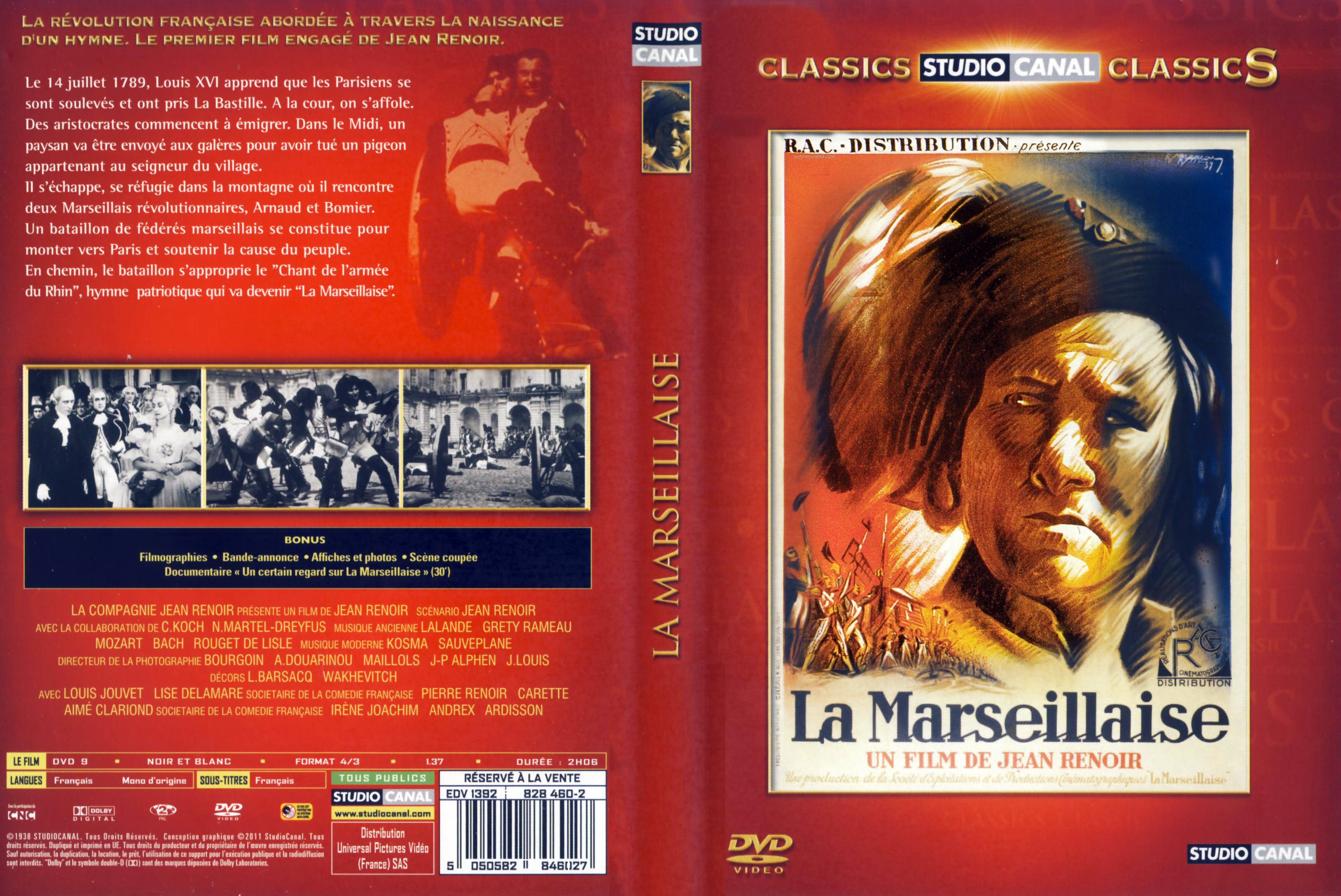 Jaquette DVD La Marseillaise v2