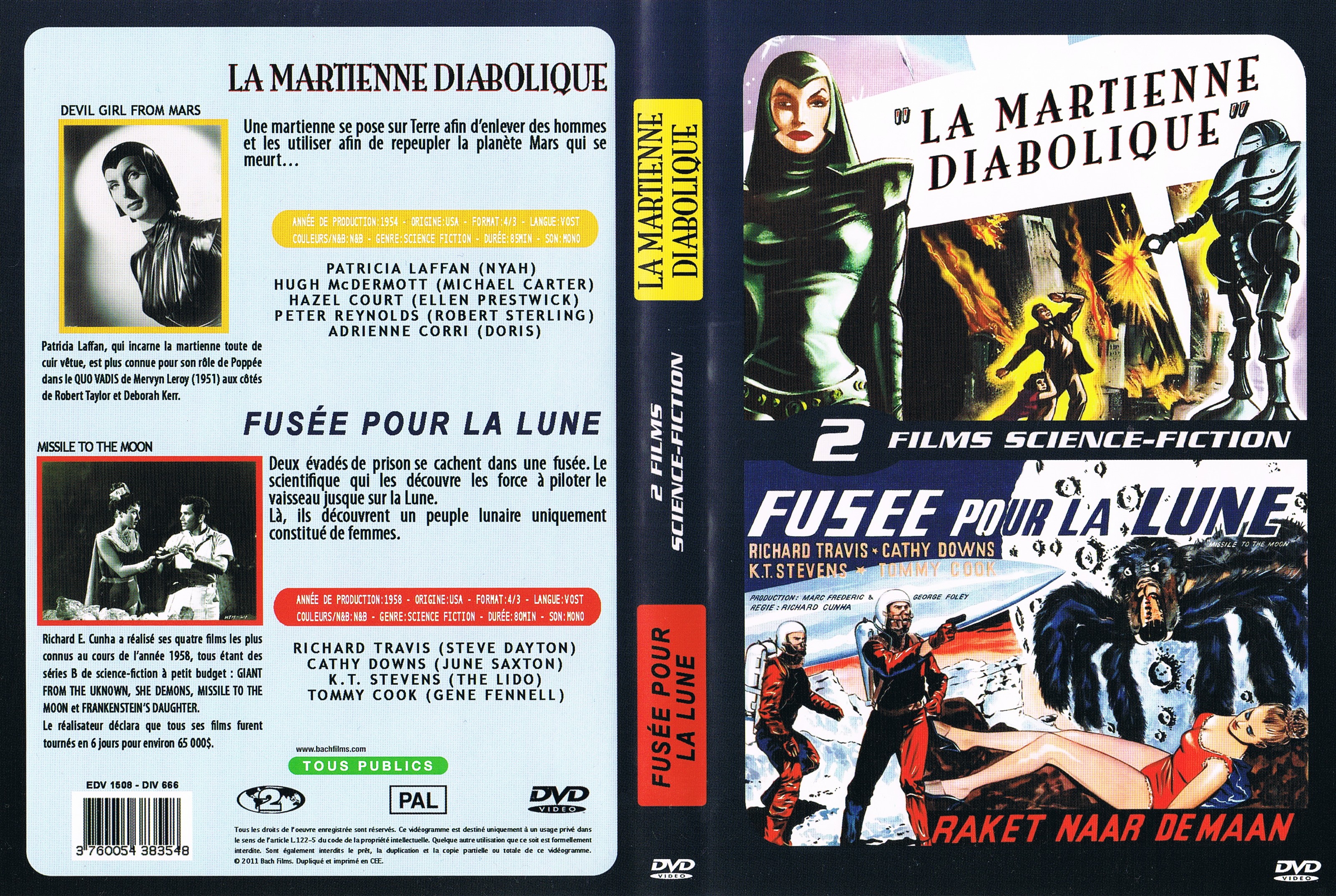 Jaquette DVD La Martienne Diabolique & Fusee Pour La Lune