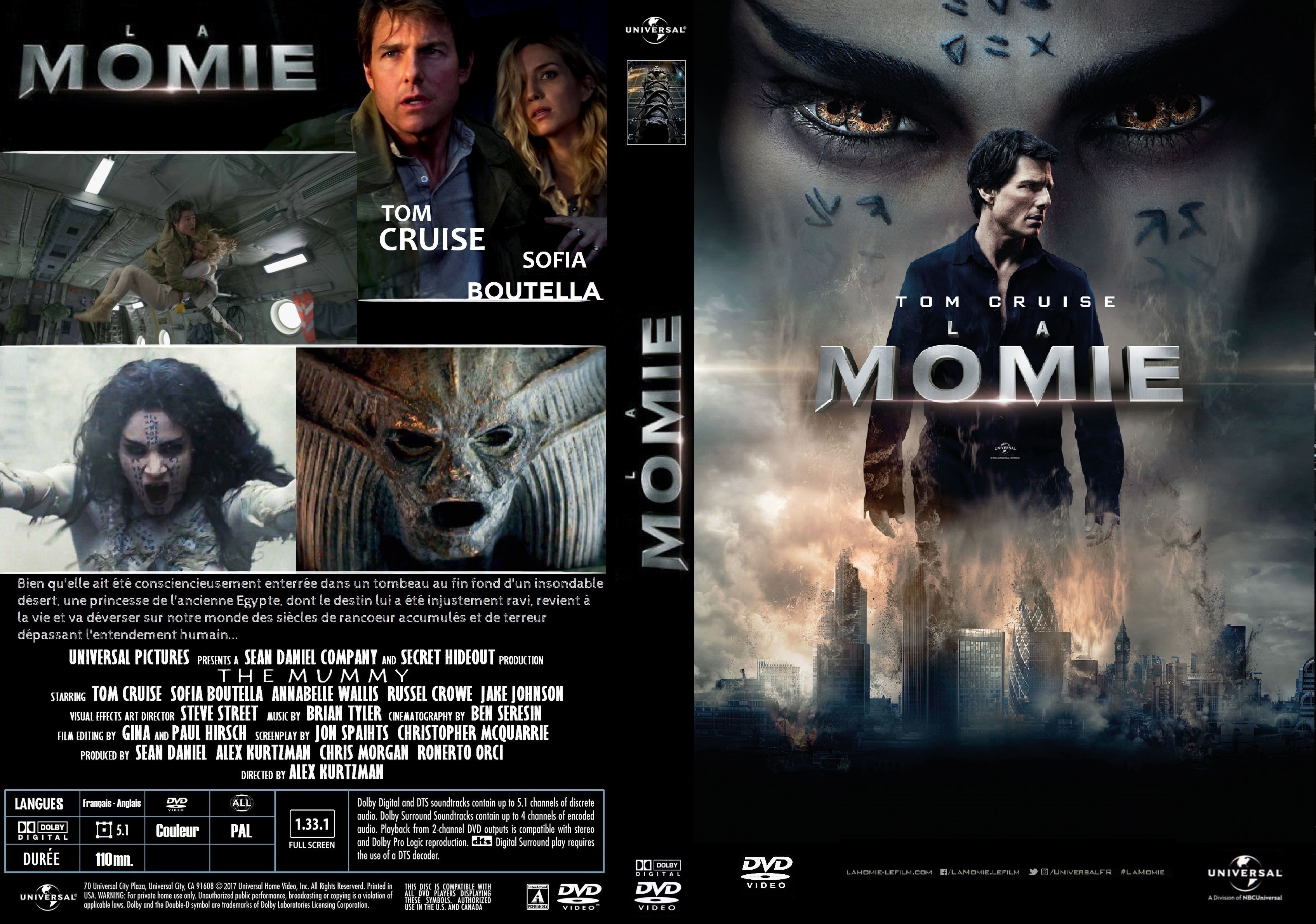 Jaquette DVD La Momie (2017) custom v2
