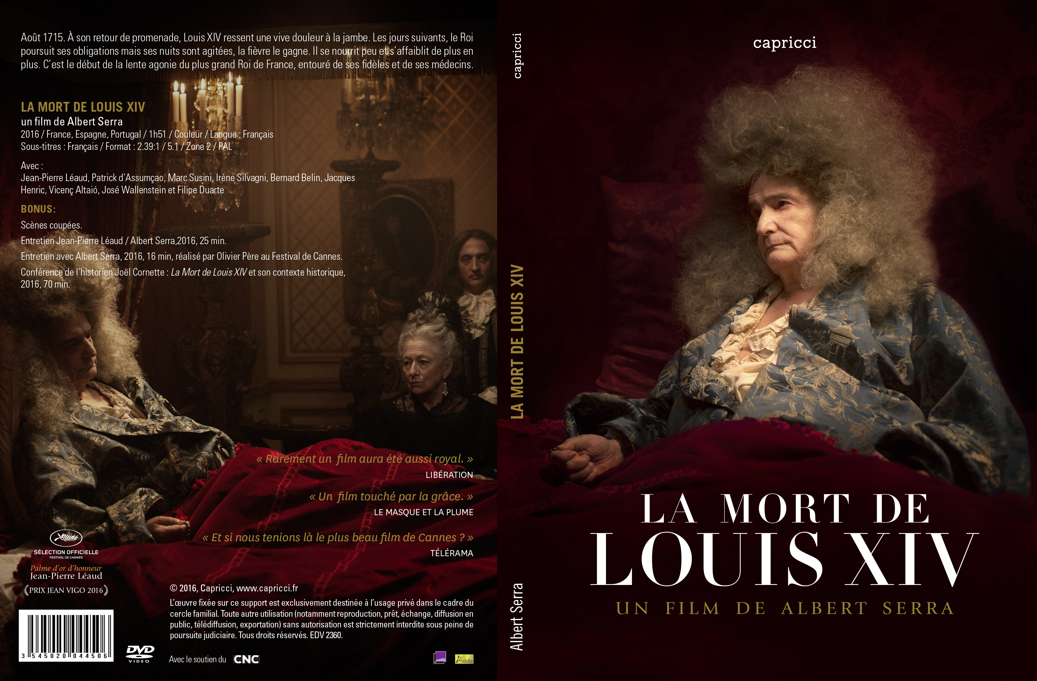 Jaquette DVD La Mort de Louis XIV custom