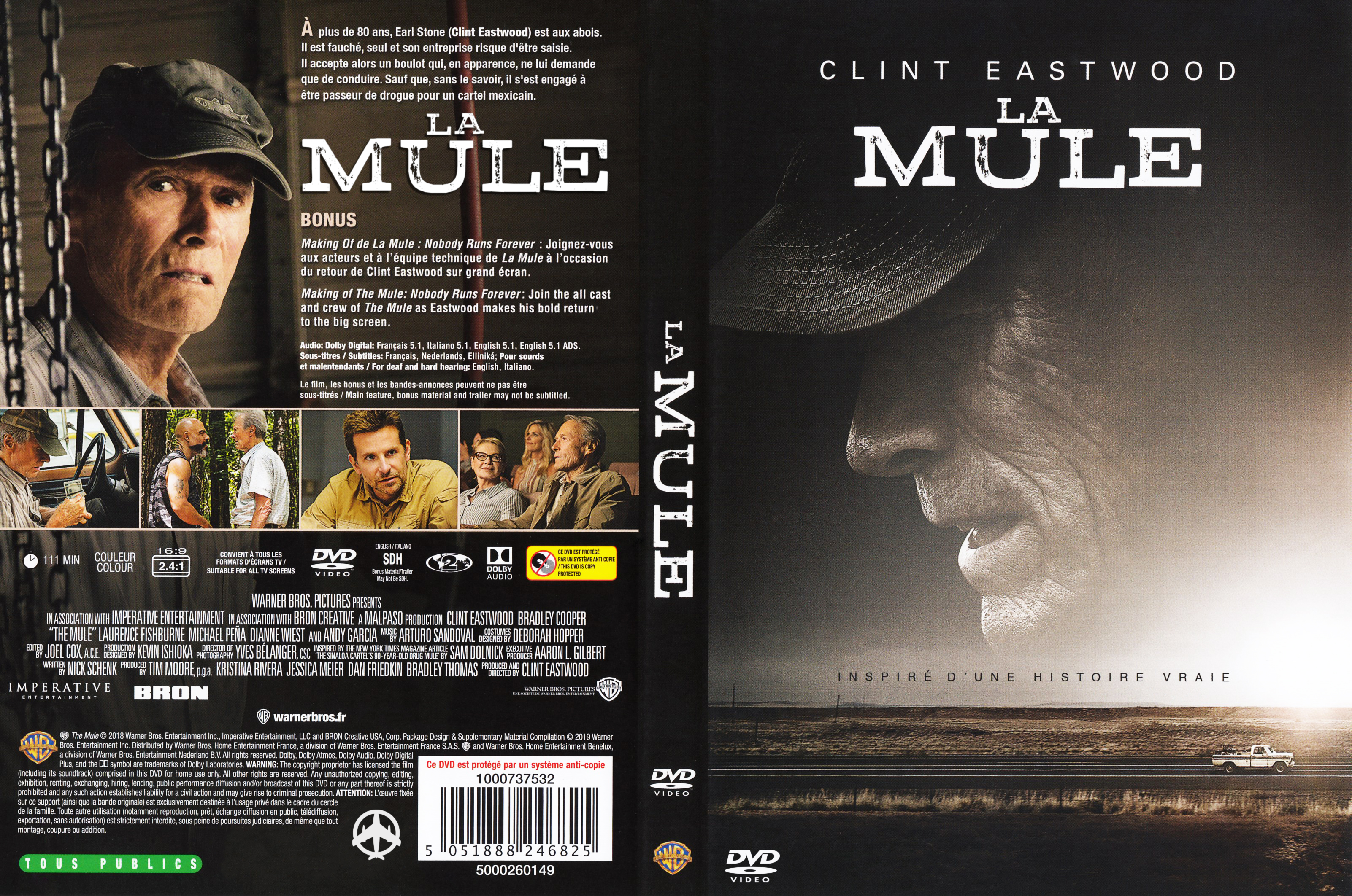 Jaquette DVD La Mule (Clint Eastwood) custom