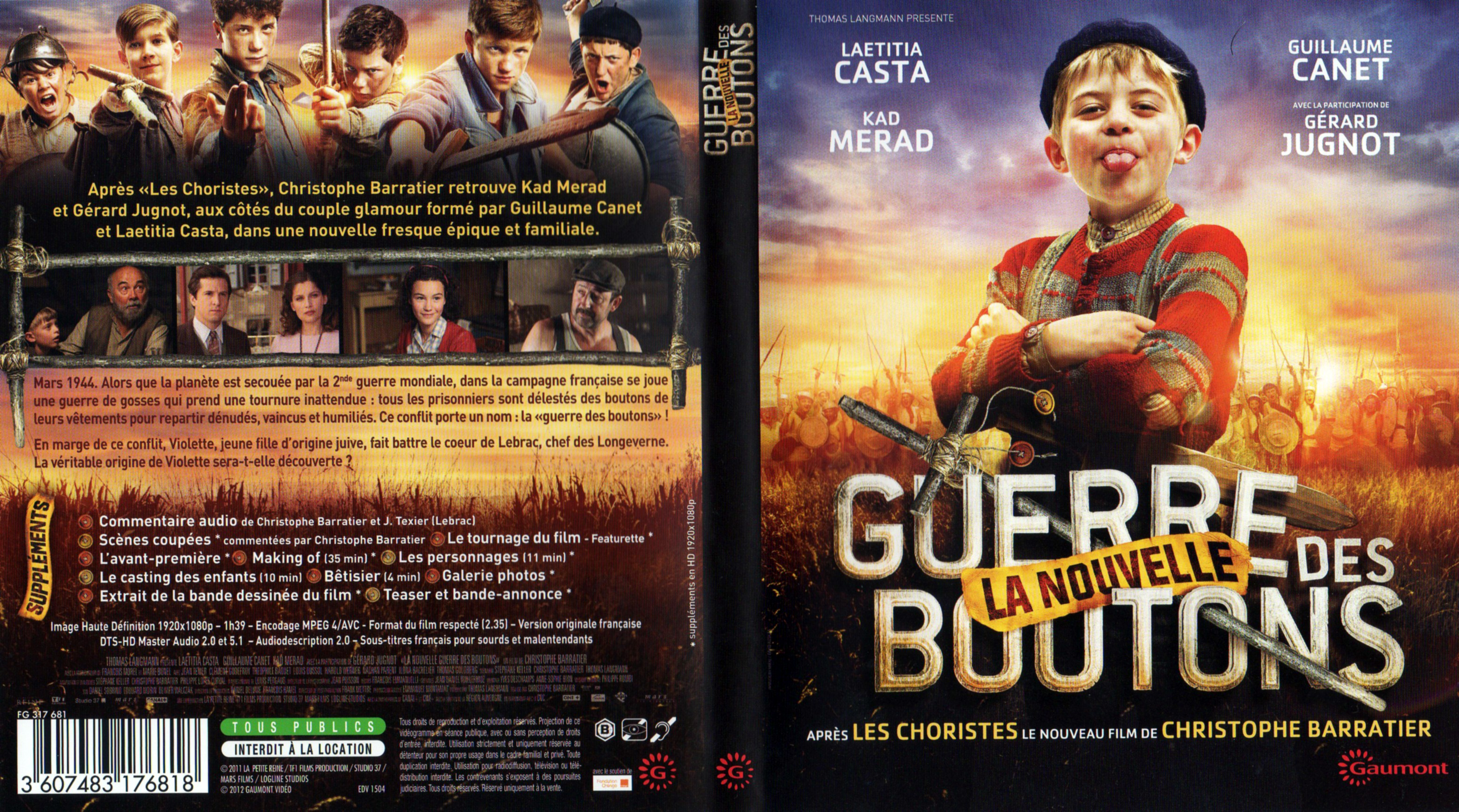 Jaquette DVD La Nouvelle guerre des boutons (BLU-RAY)