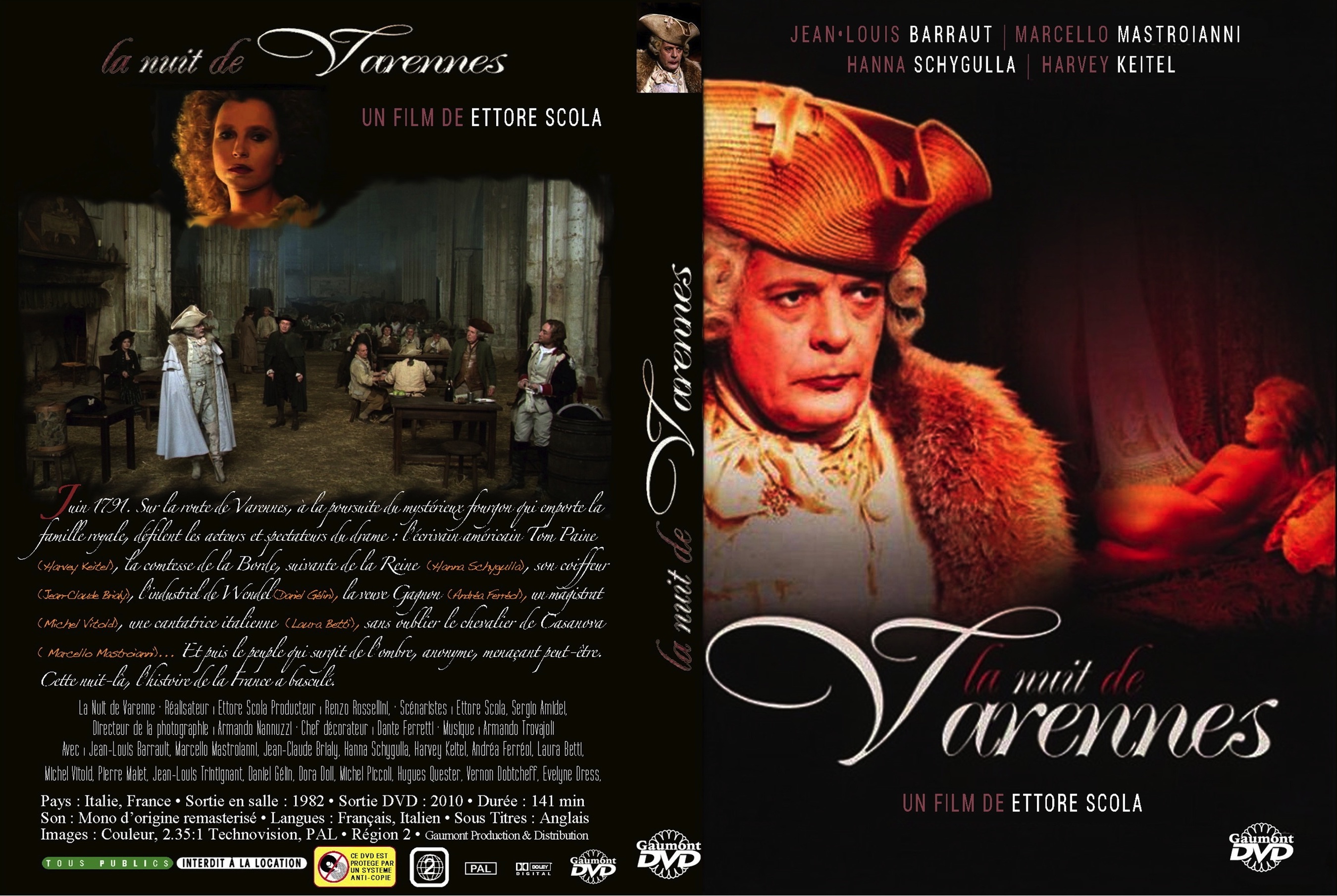 Jaquette DVD La Nuit de Varennes custom