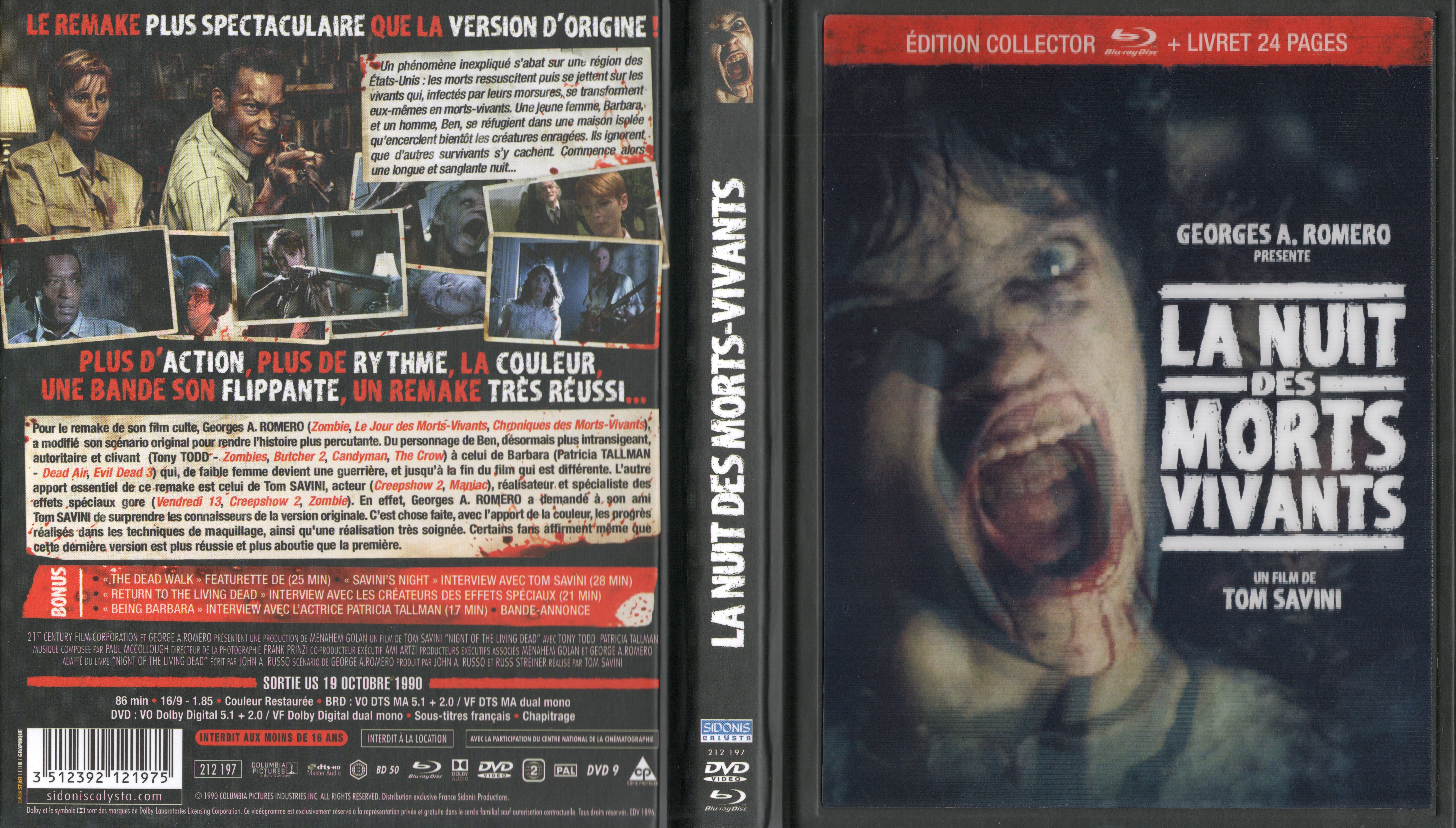 Jaquette DVD La Nuit des morts vivants 1990 (BLU-RAY)