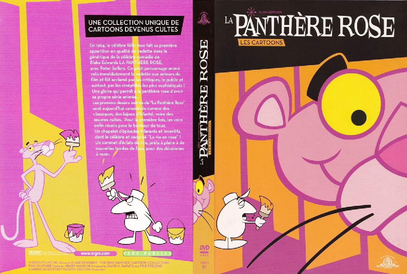 Jaquette DVD La Panthere Rose - Les Cartoons custom