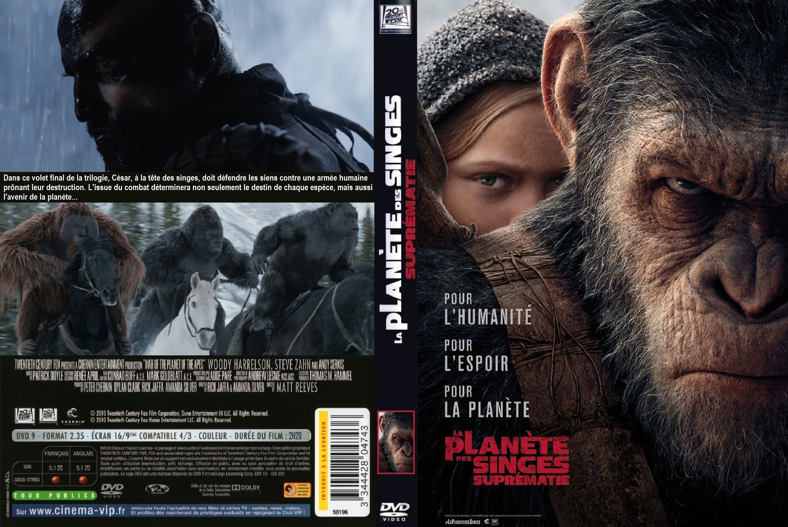 Jaquette DVD La Plante des Singes - Suprmatie custom