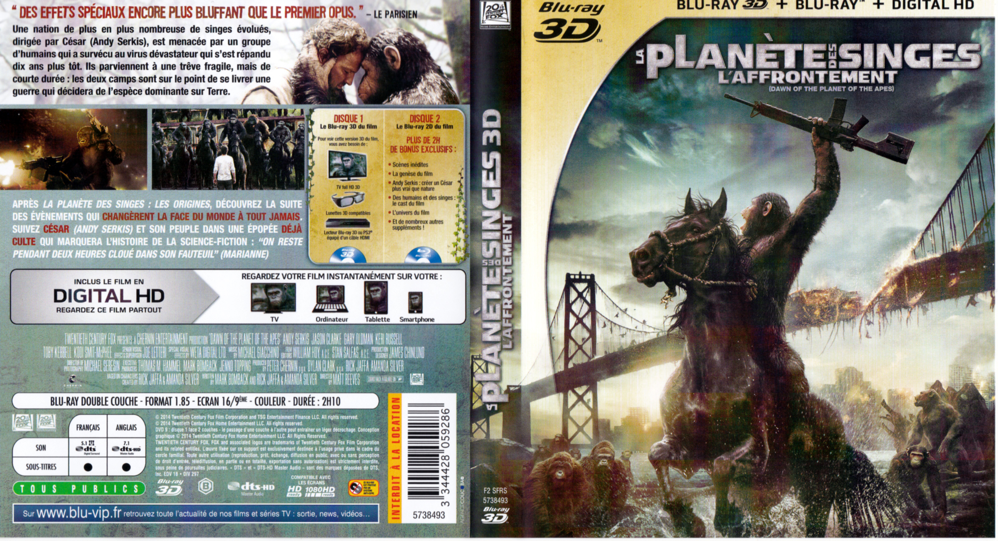 Jaquette DVD La Planete des singes  l