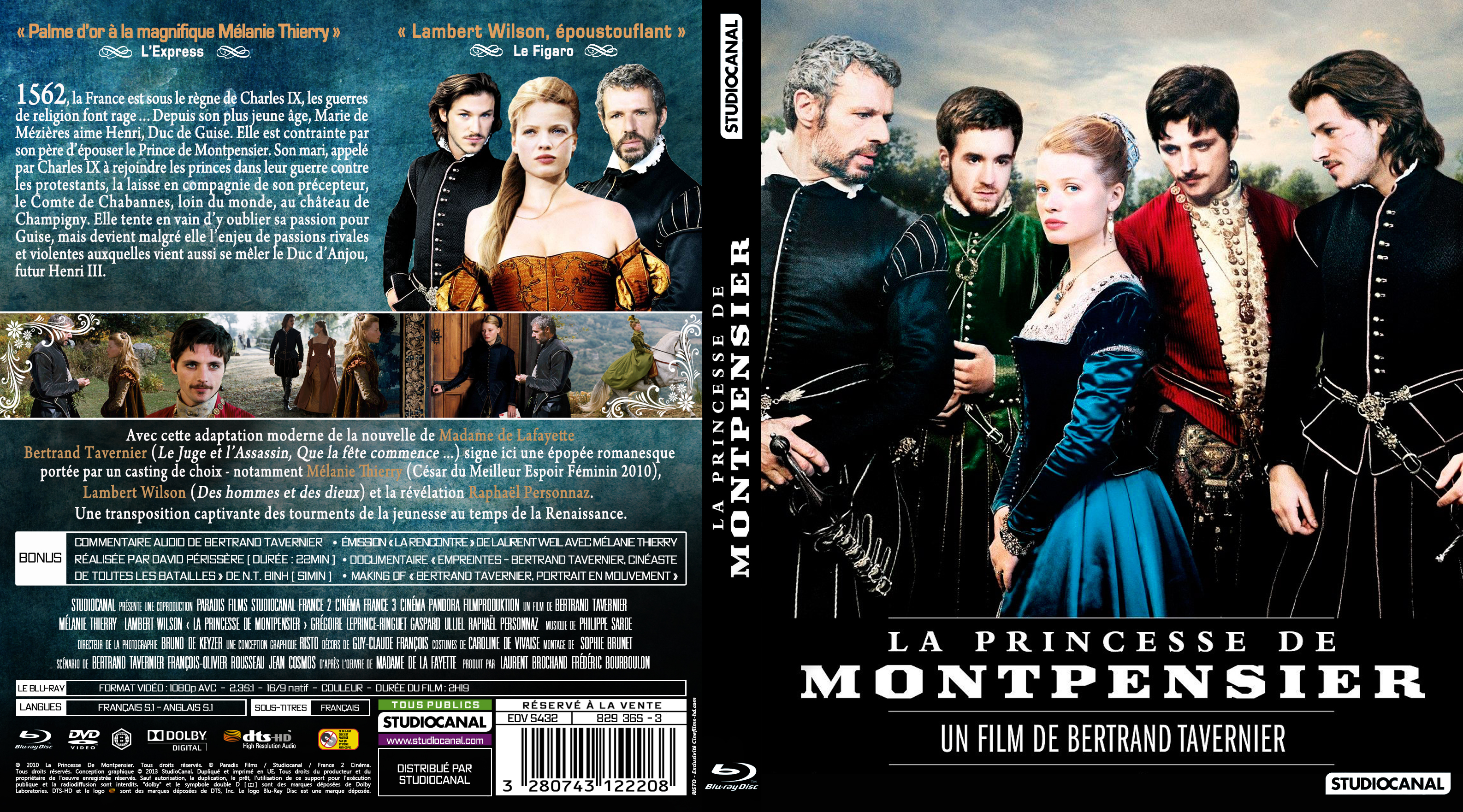 Jaquette DVD La Princesse de Montpensier custom (BLU-RAY)