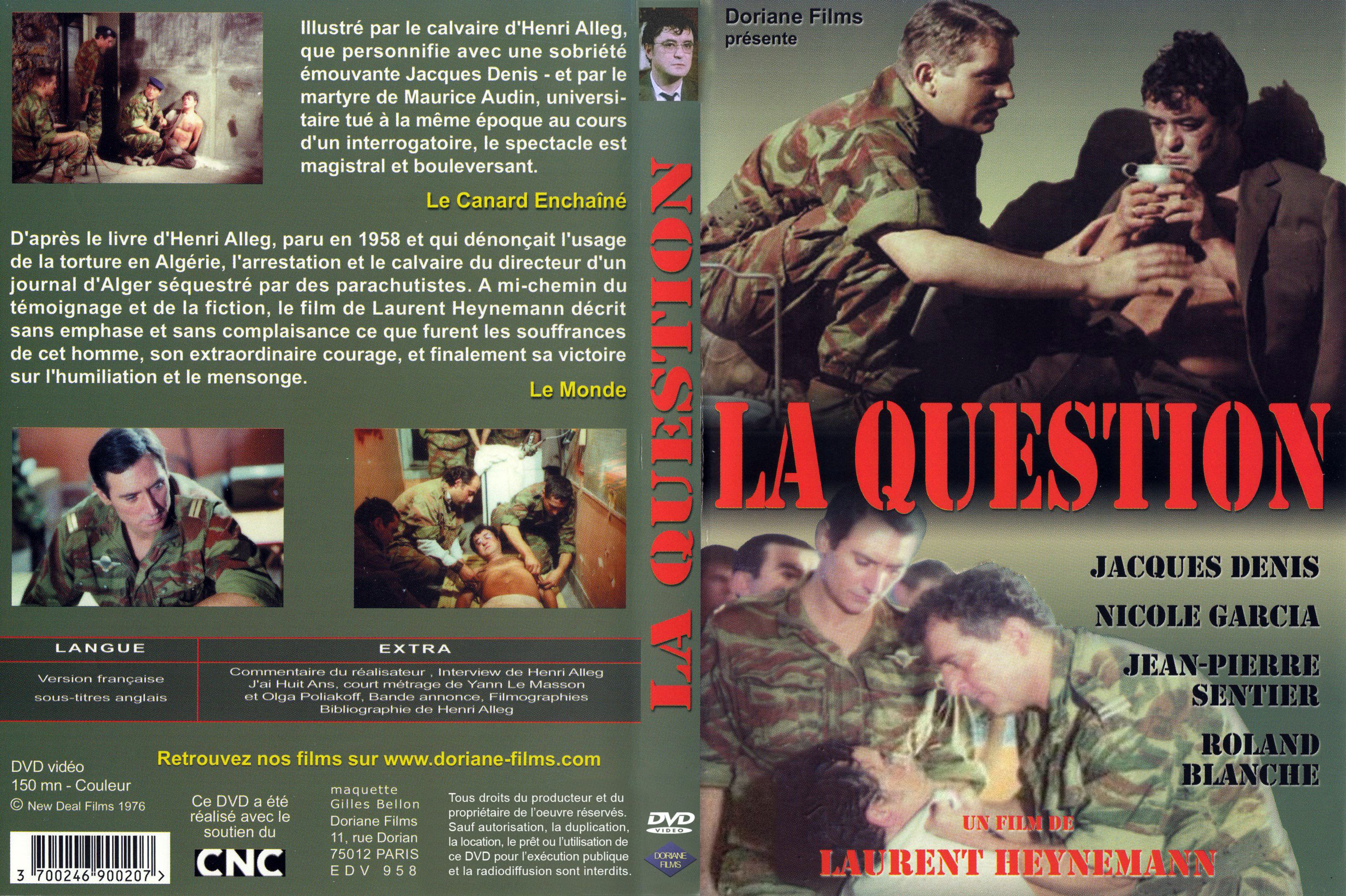 Jaquette DVD La Question