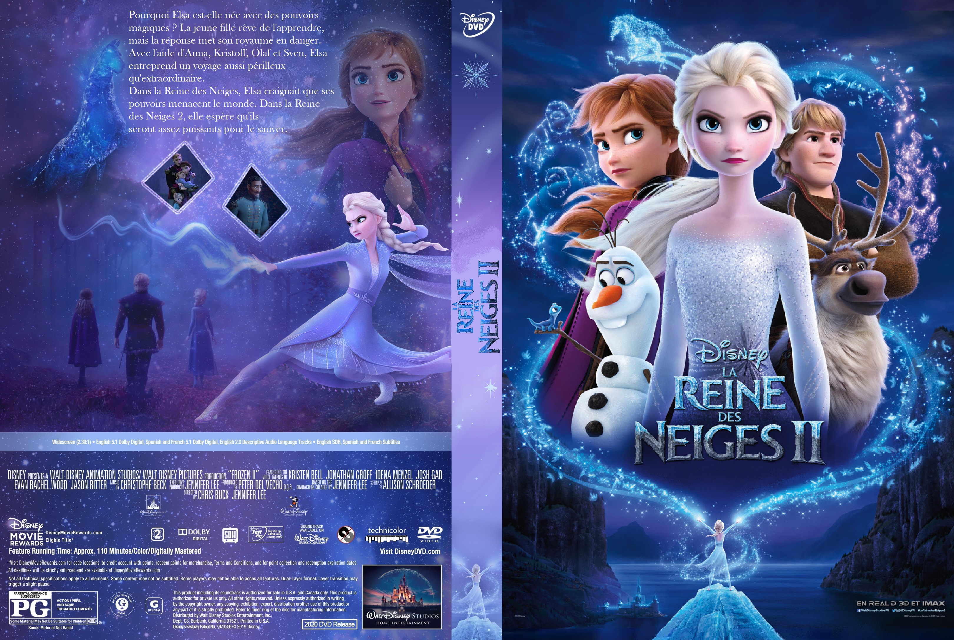 Jaquette DVD La Reine des Neiges 2 custom v3