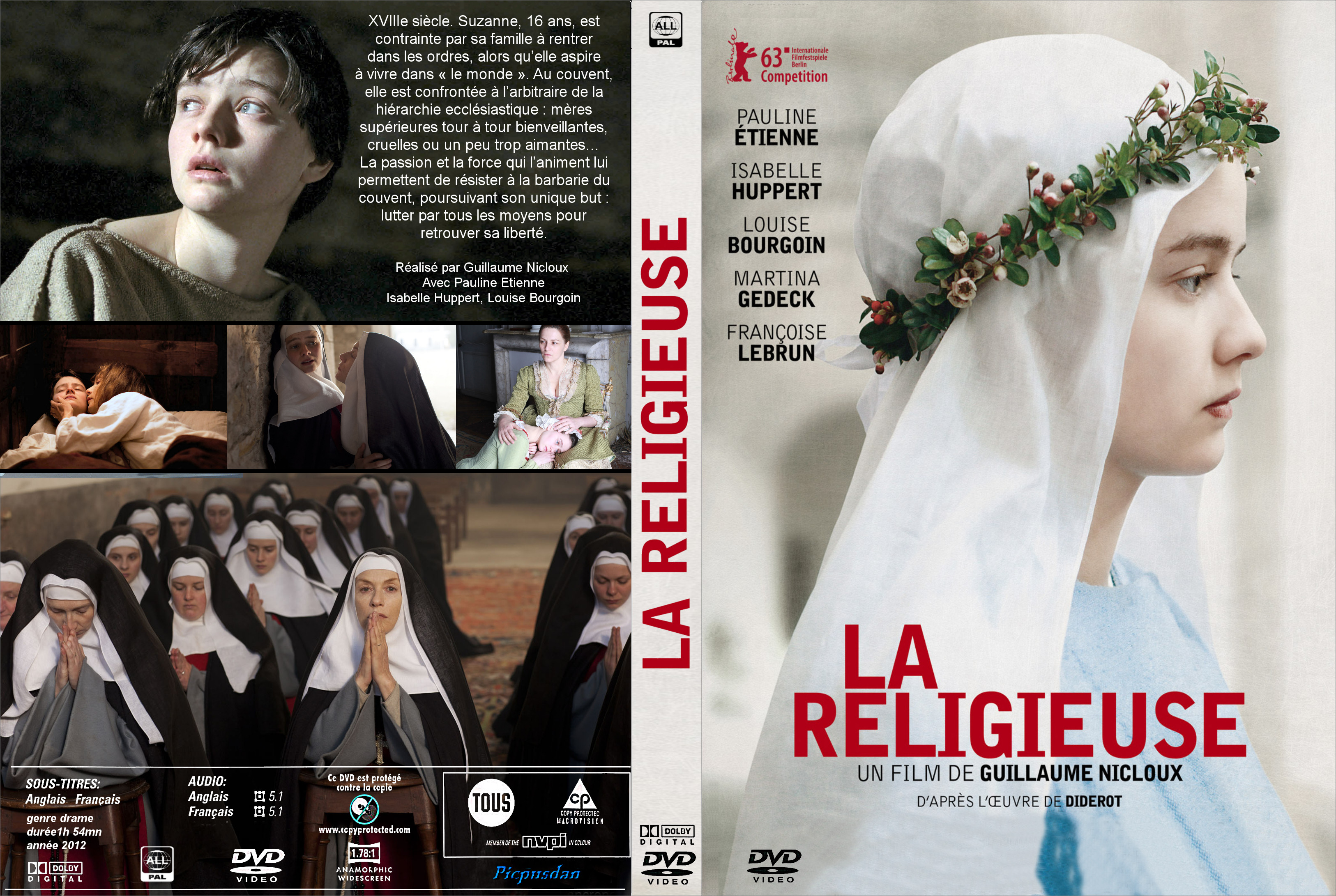 Jaquette DVD La Religieuse custom