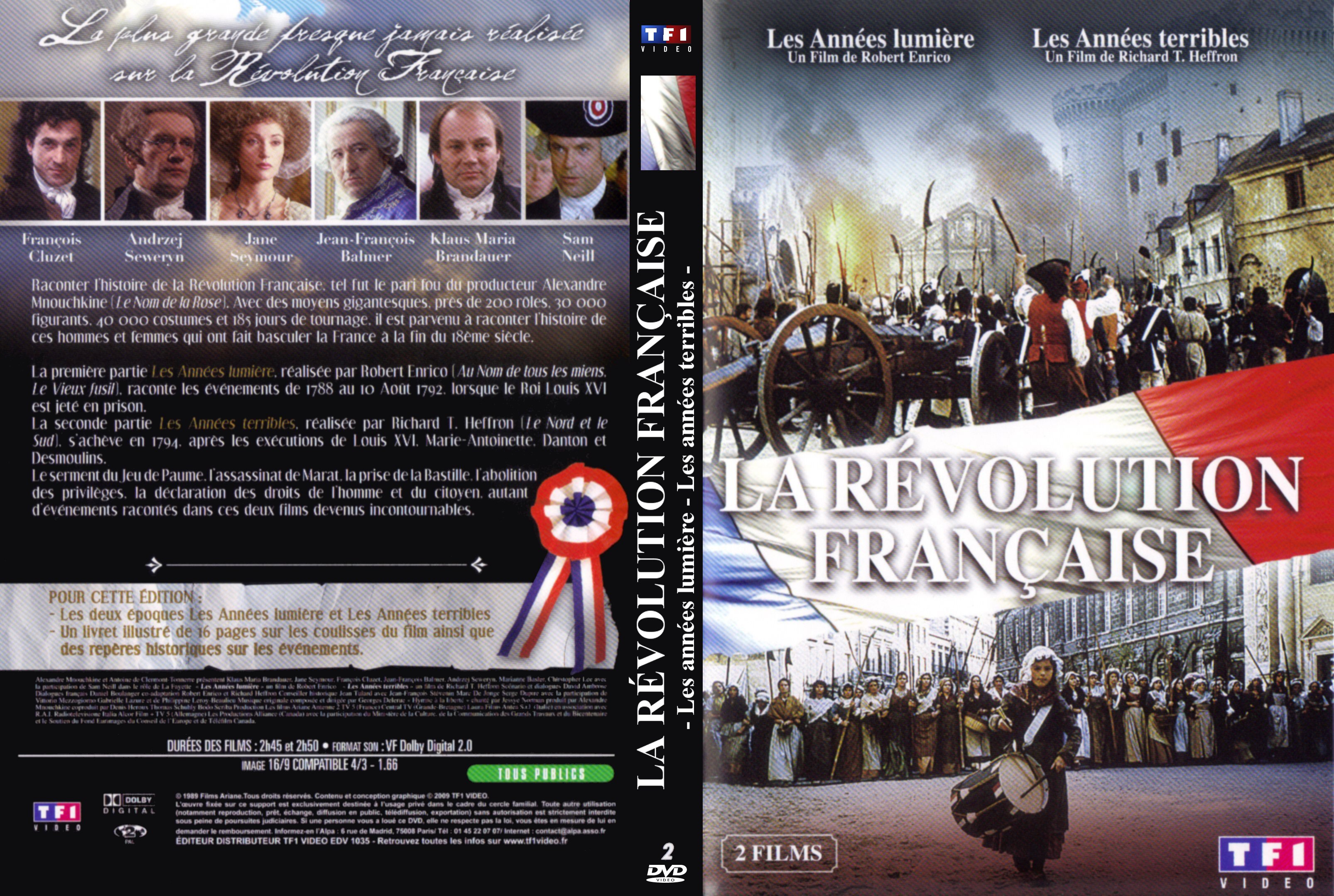 Jaquette DVD La Revolution Francaise part 1 et 2 custom
