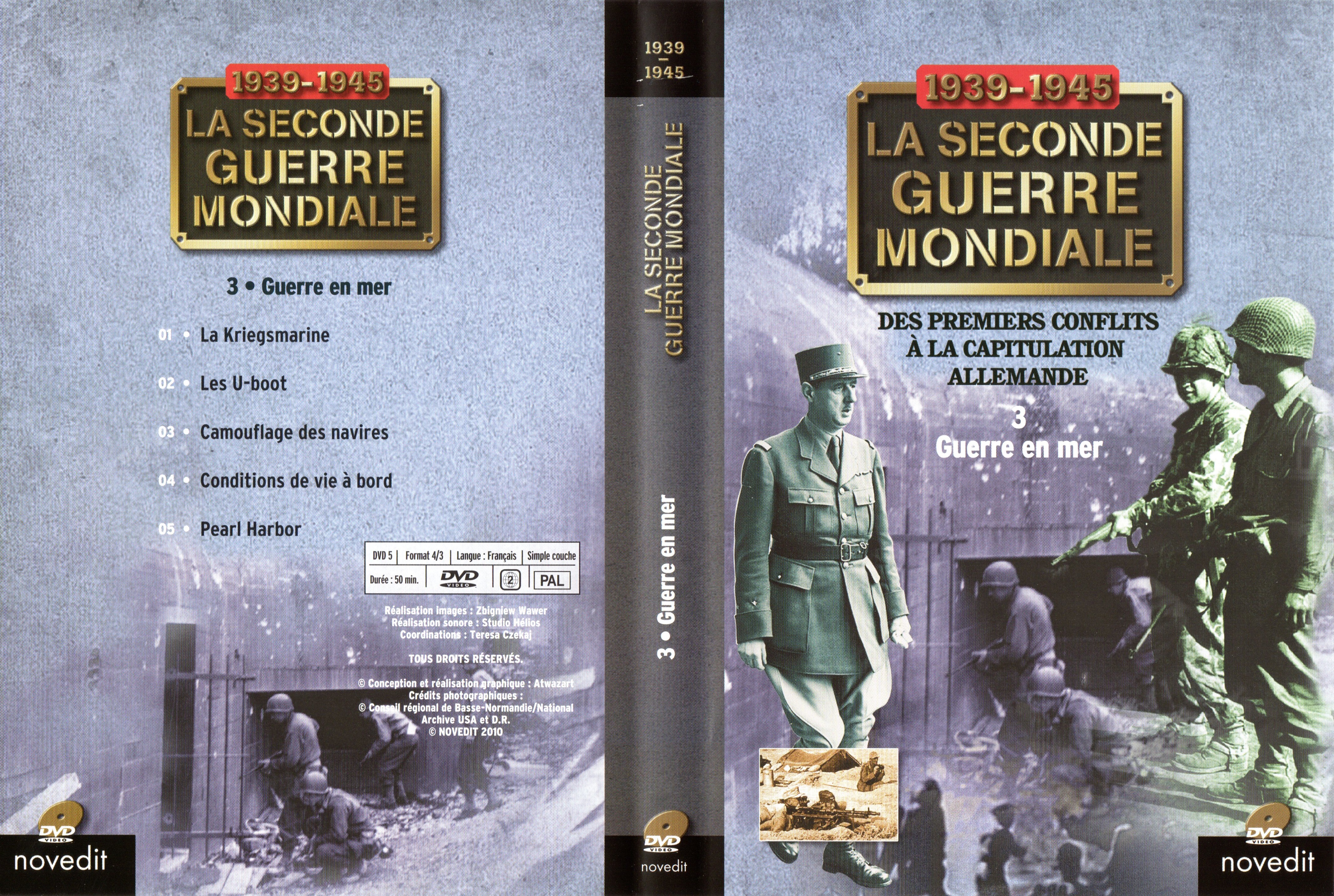 Jaquette DVD La Seconde Guerre Mondiale - III - Guerre en mer