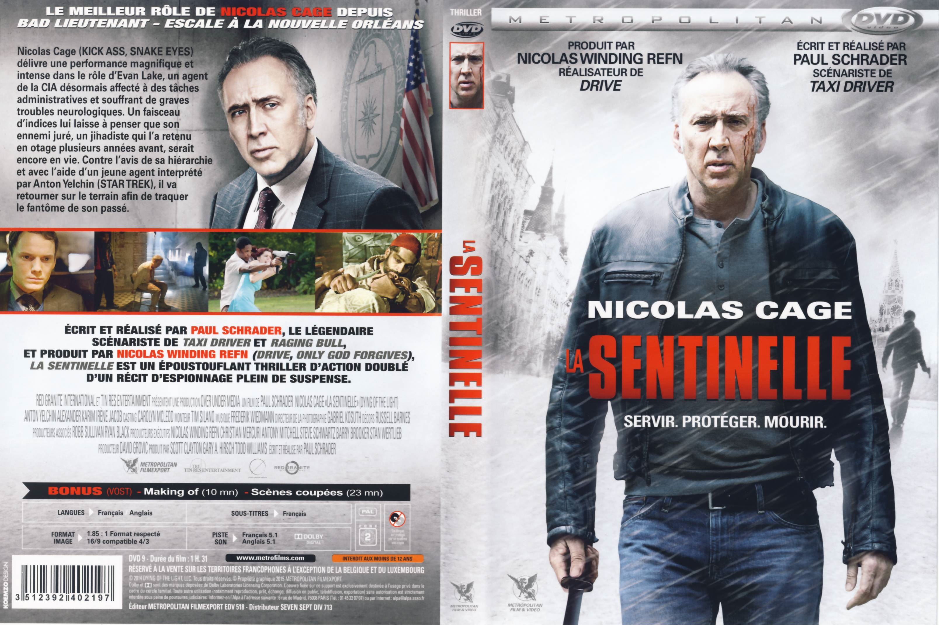 Jaquette DVD La Sentinelle (2015)