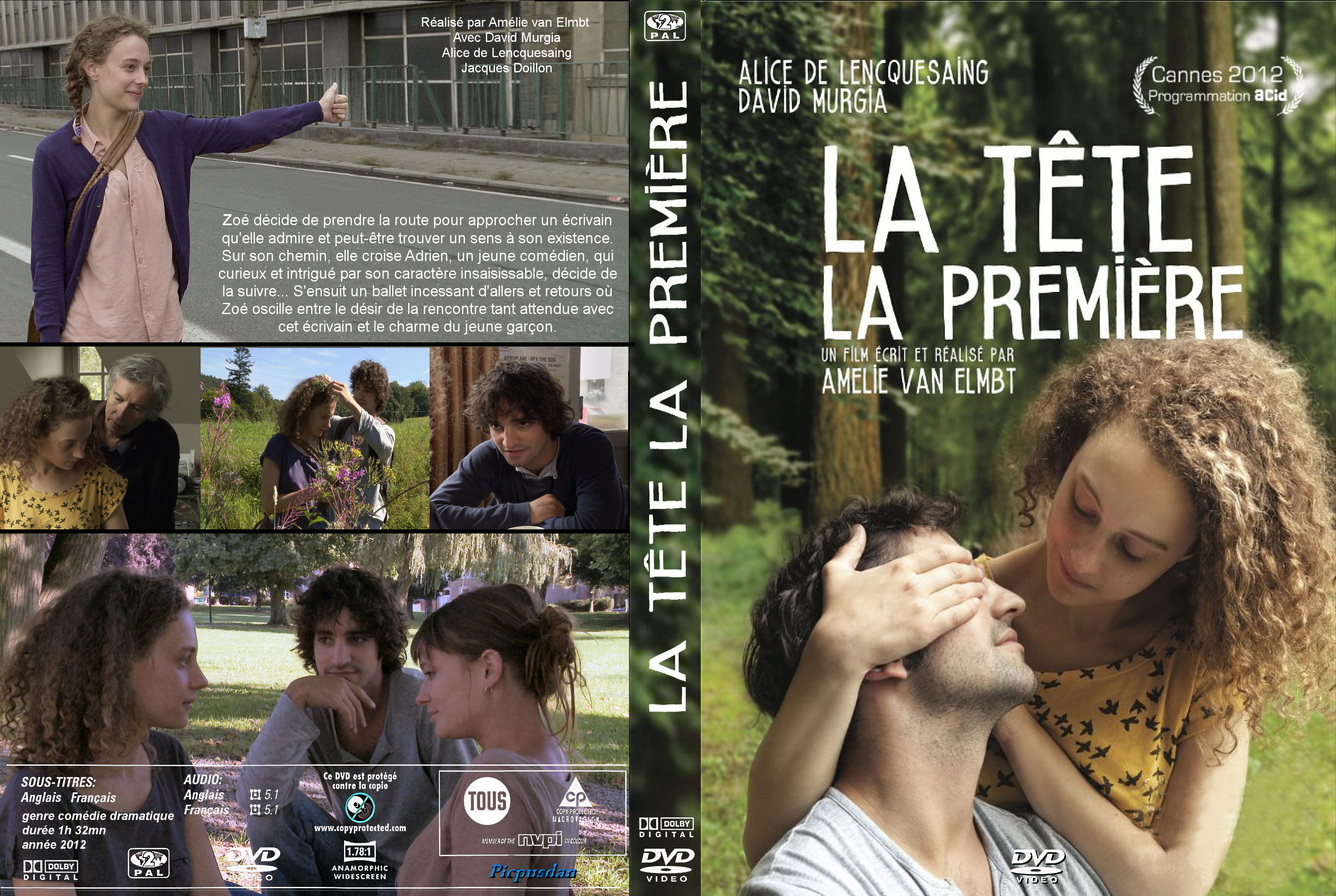 Jaquette DVD La Tte la premire custom