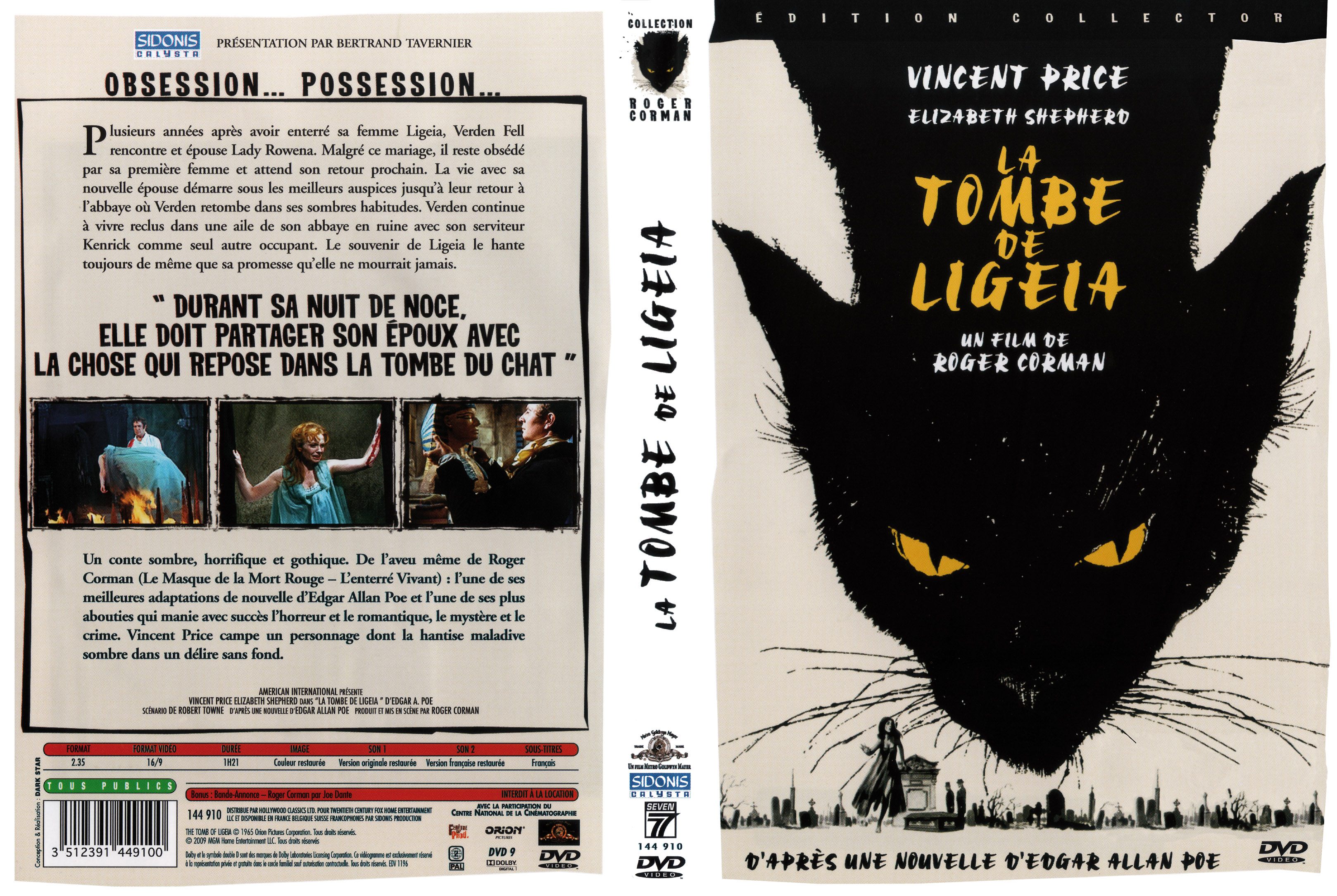 Jaquette DVD La Tombe de Ligeia