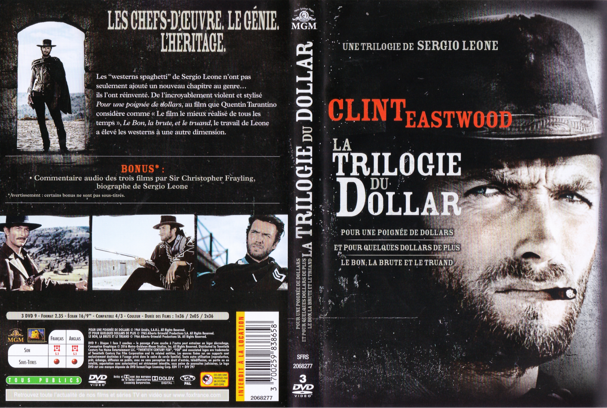 Jaquette DVD La Ttilogie du dollar