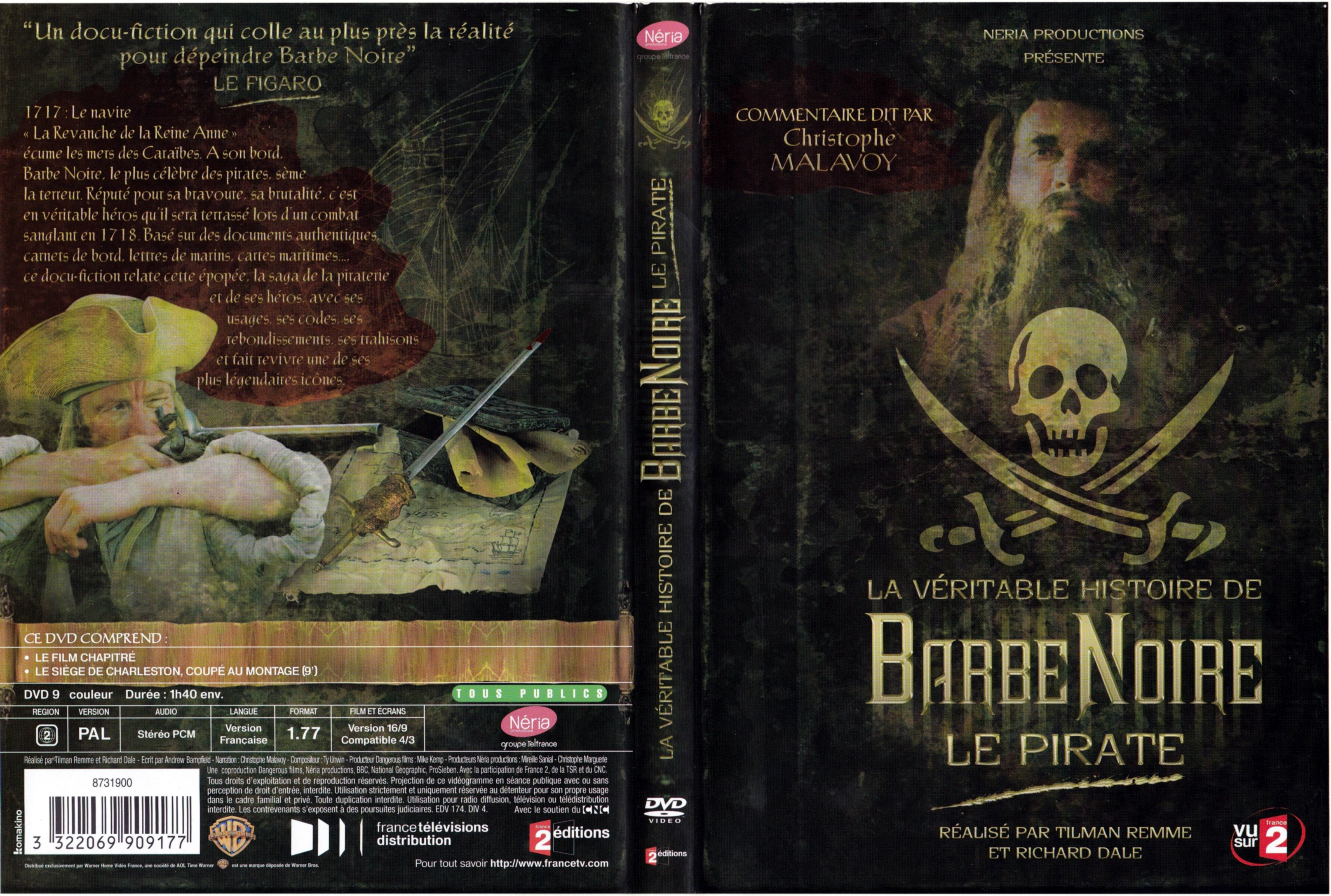 Jaquette DVD La Vritable Histoire de Barbe Noire le Pirate