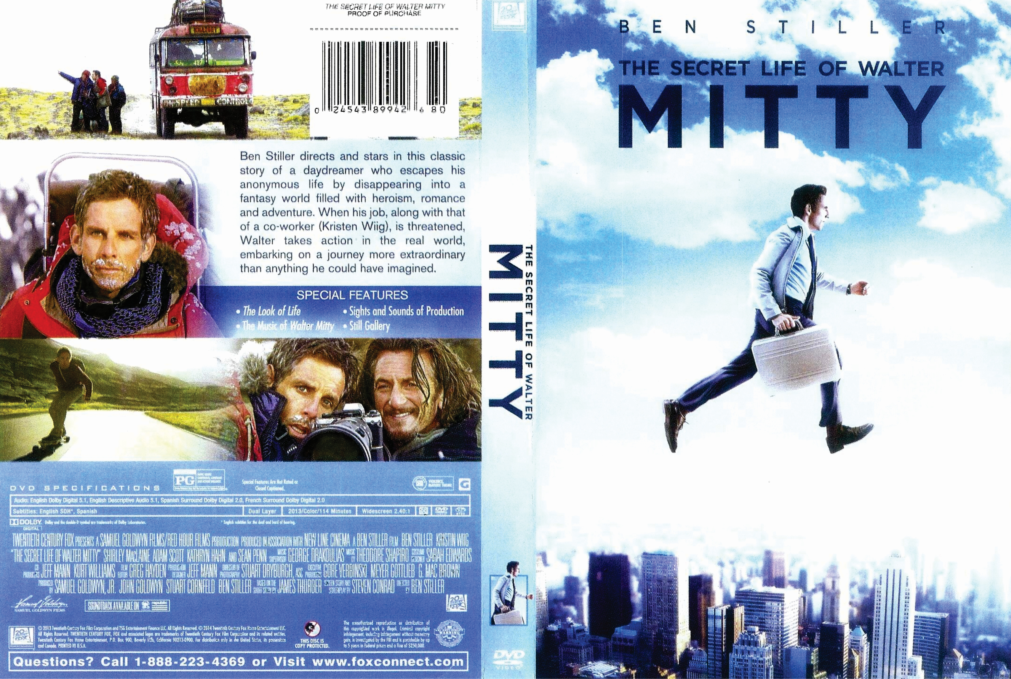 Jaquette DVD La Vie rve de Walter Mitty Zone 1