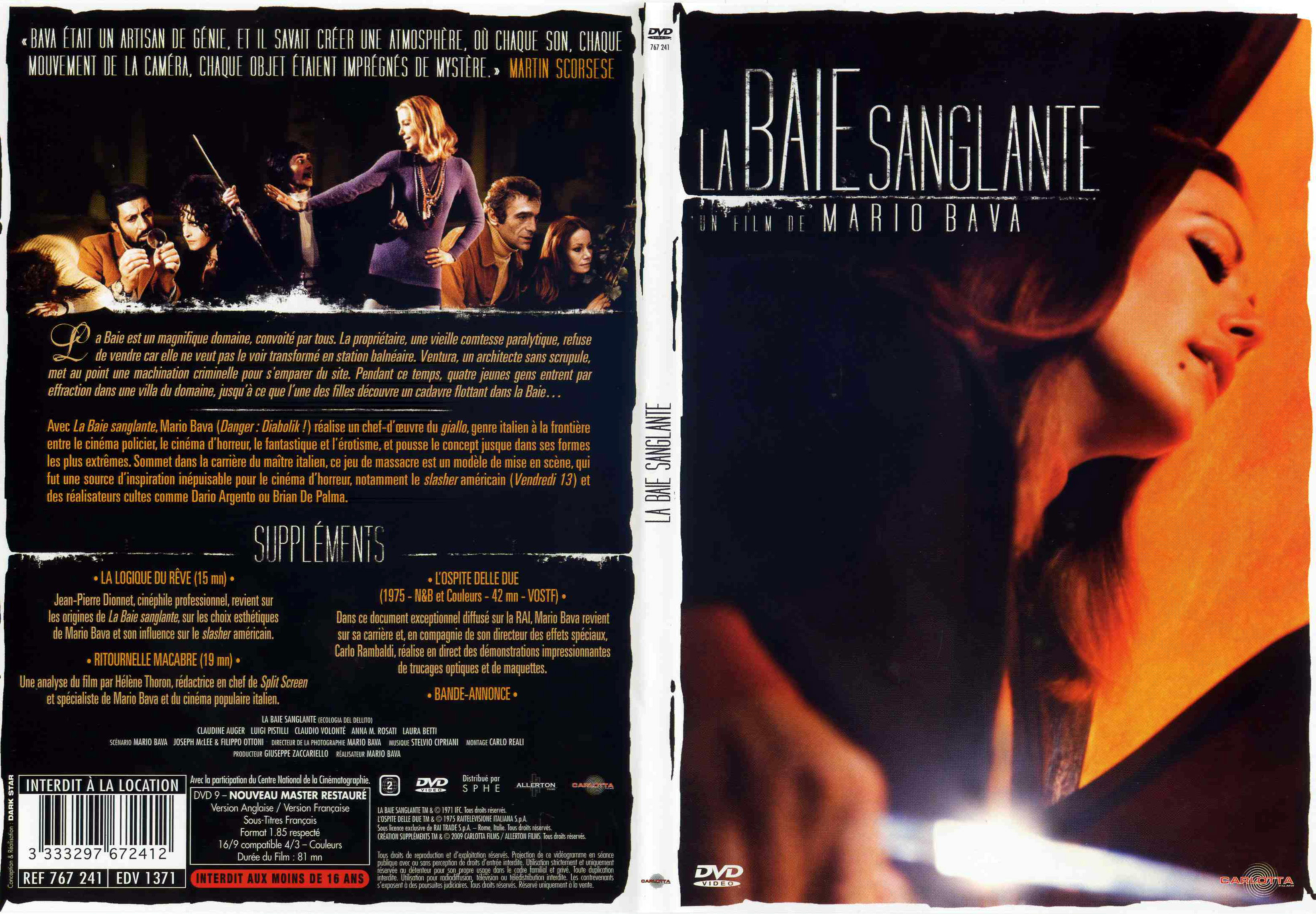 Jaquette DVD La baie sanglante v2