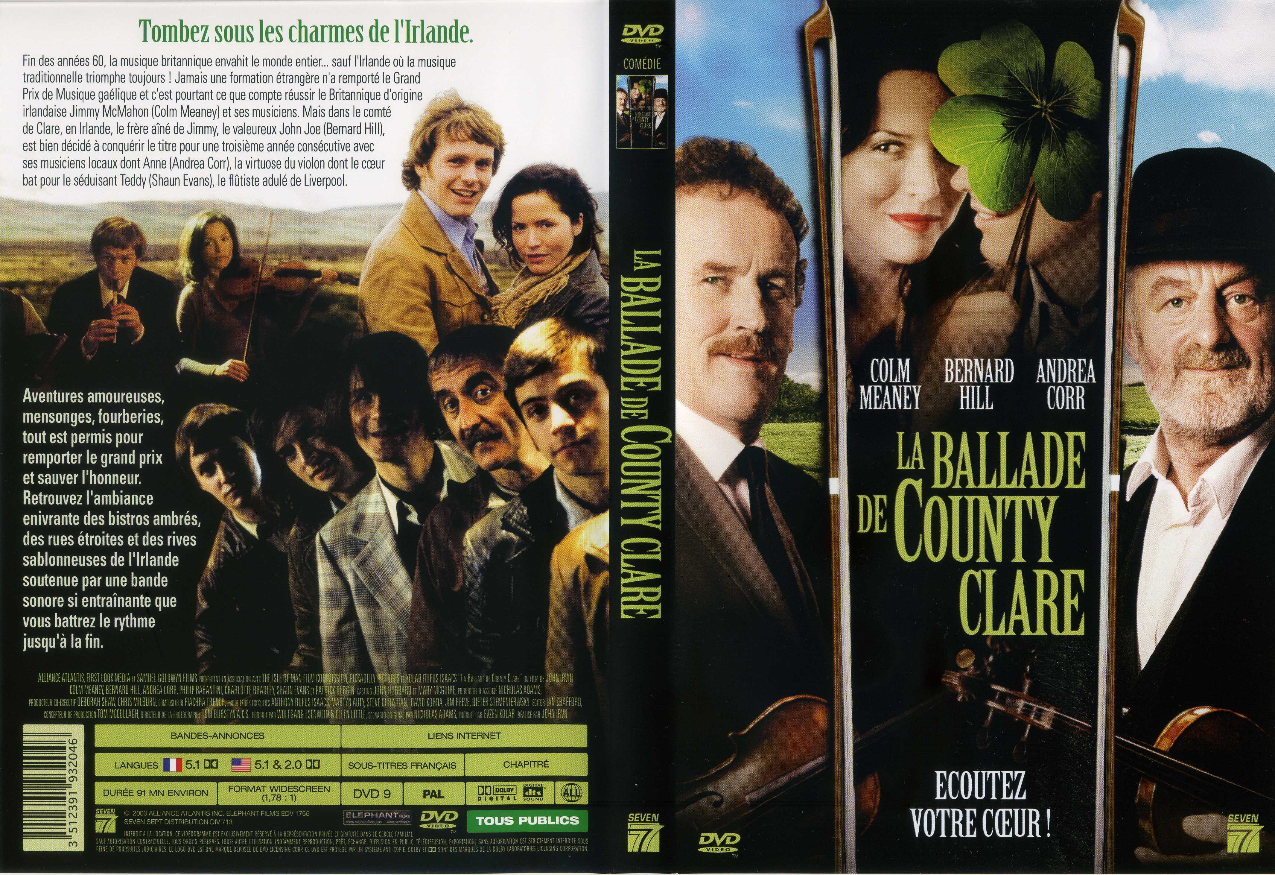 Jaquette DVD La ballade de County Clare