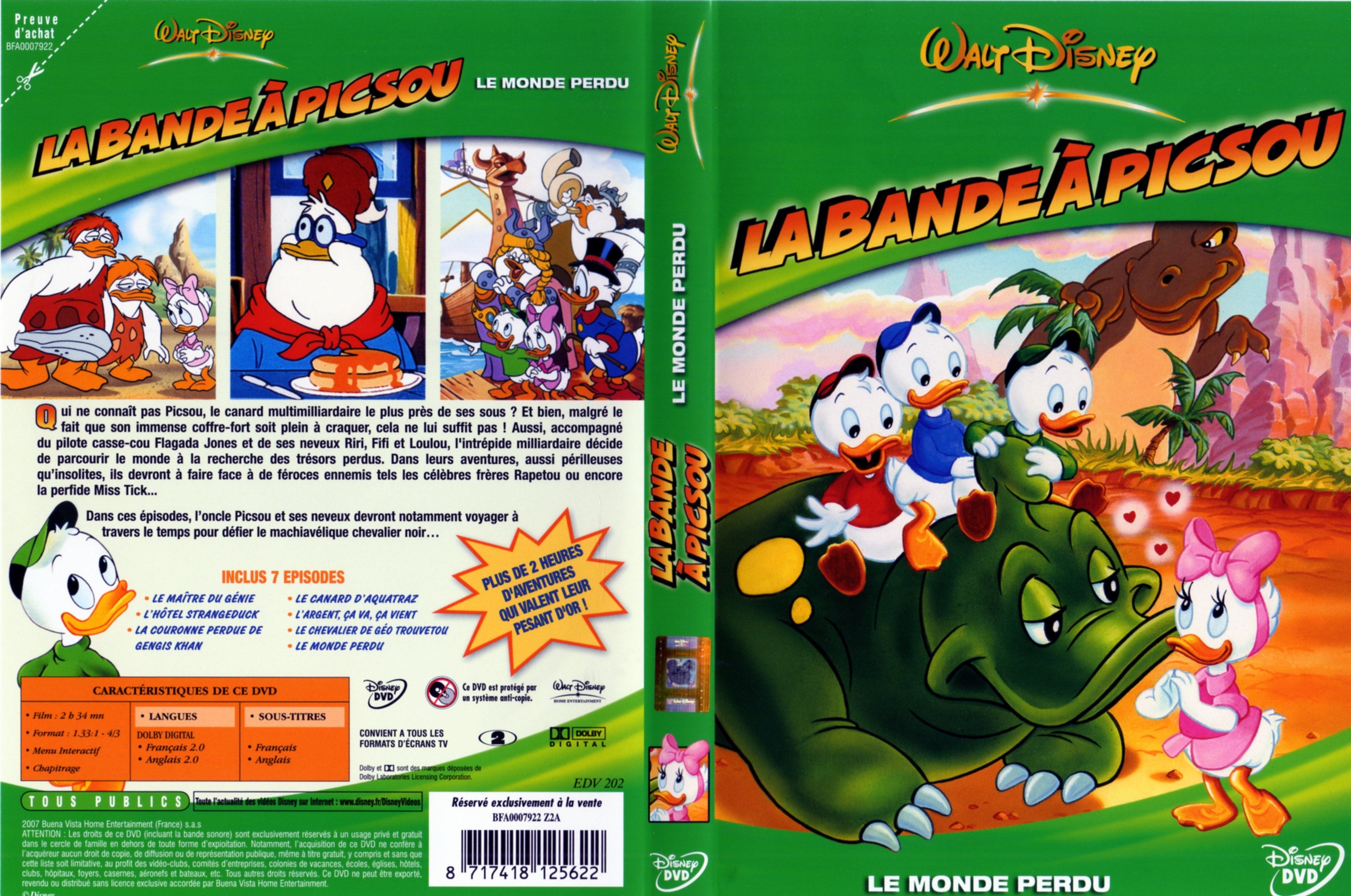 Jaquette DVD La bande  Picsou - Le monde perdu