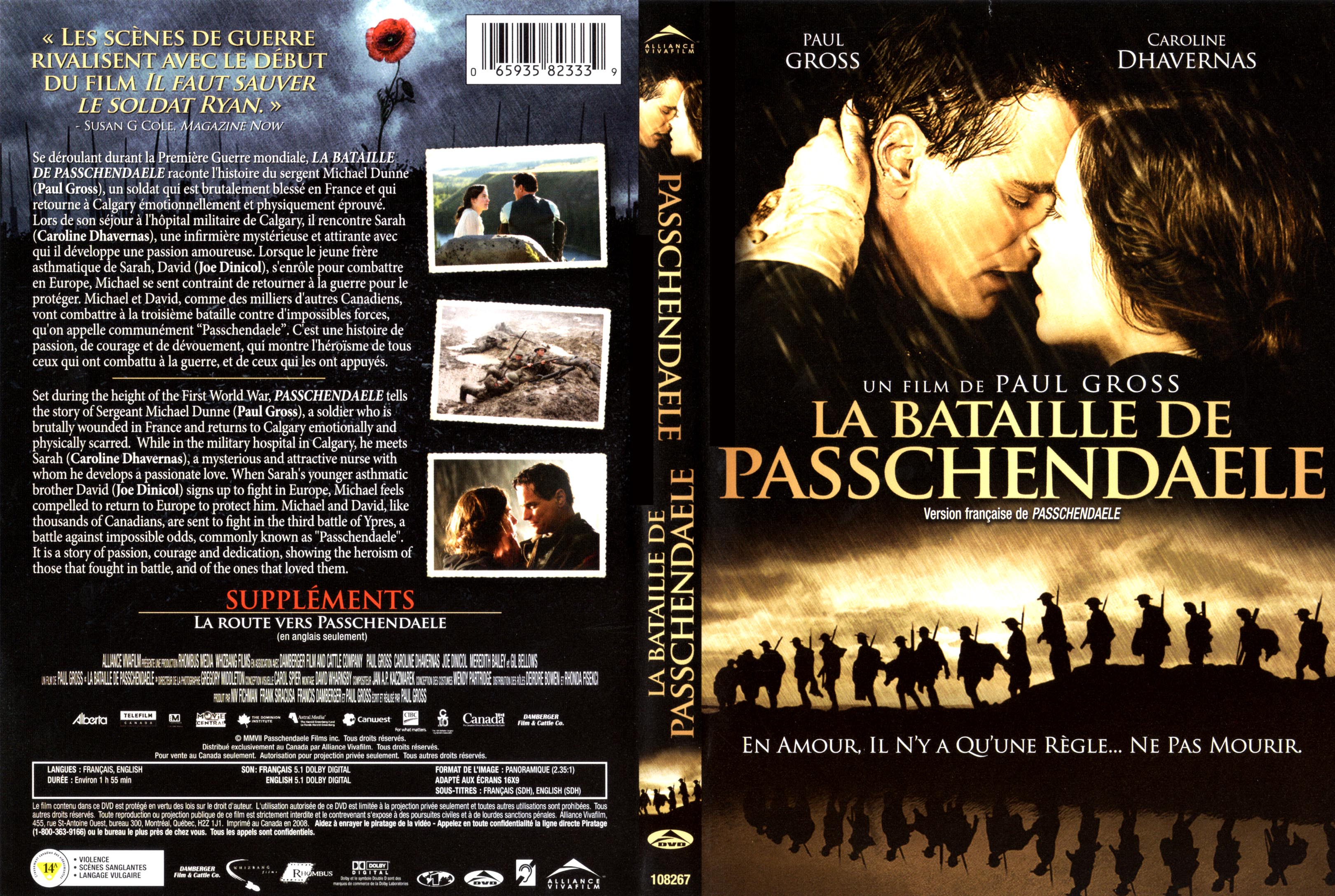 Jaquette DVD La bataille de Passchendaele - Passchendaele (Canadienne)