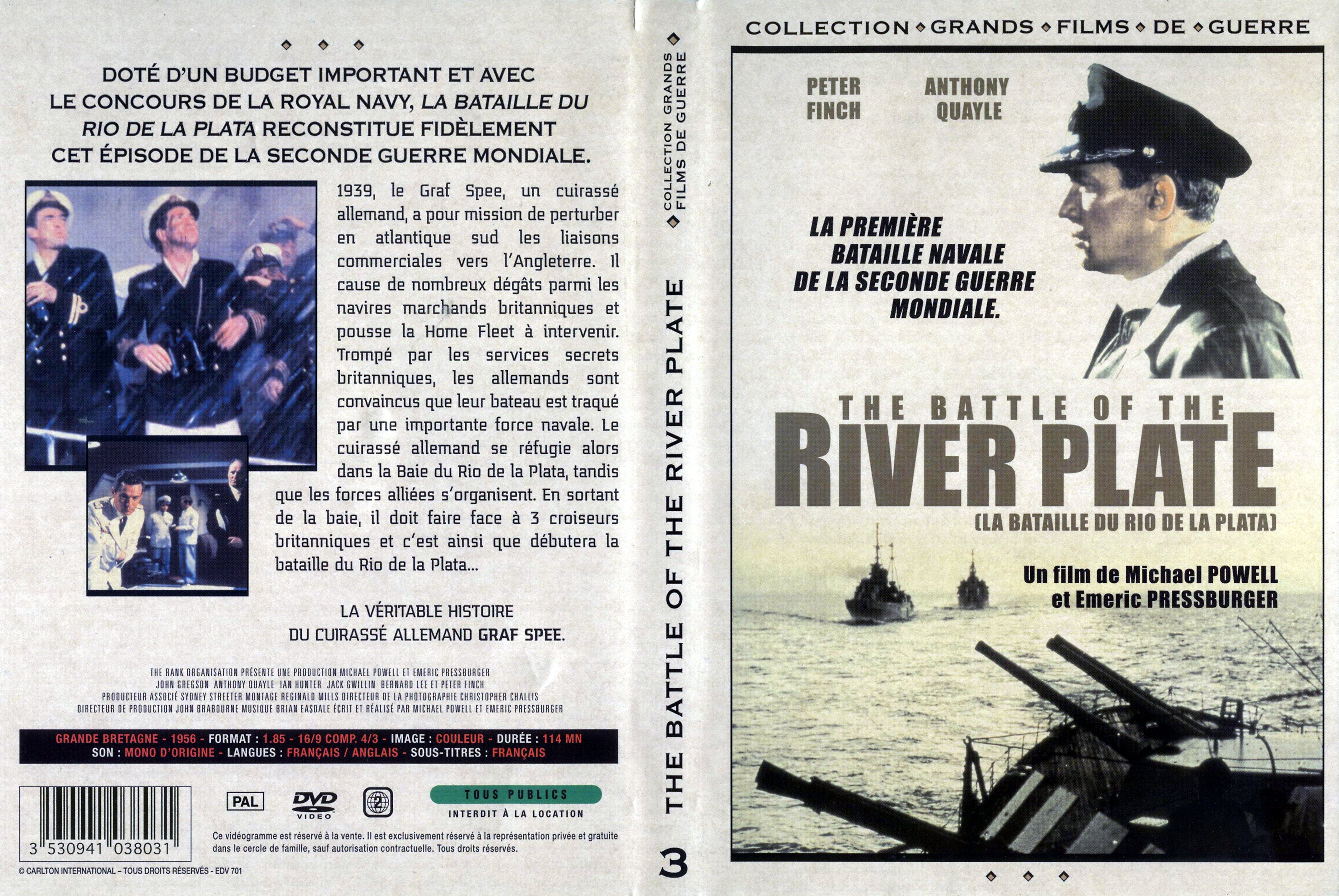 Jaquette DVD La bataille du rio de la plata