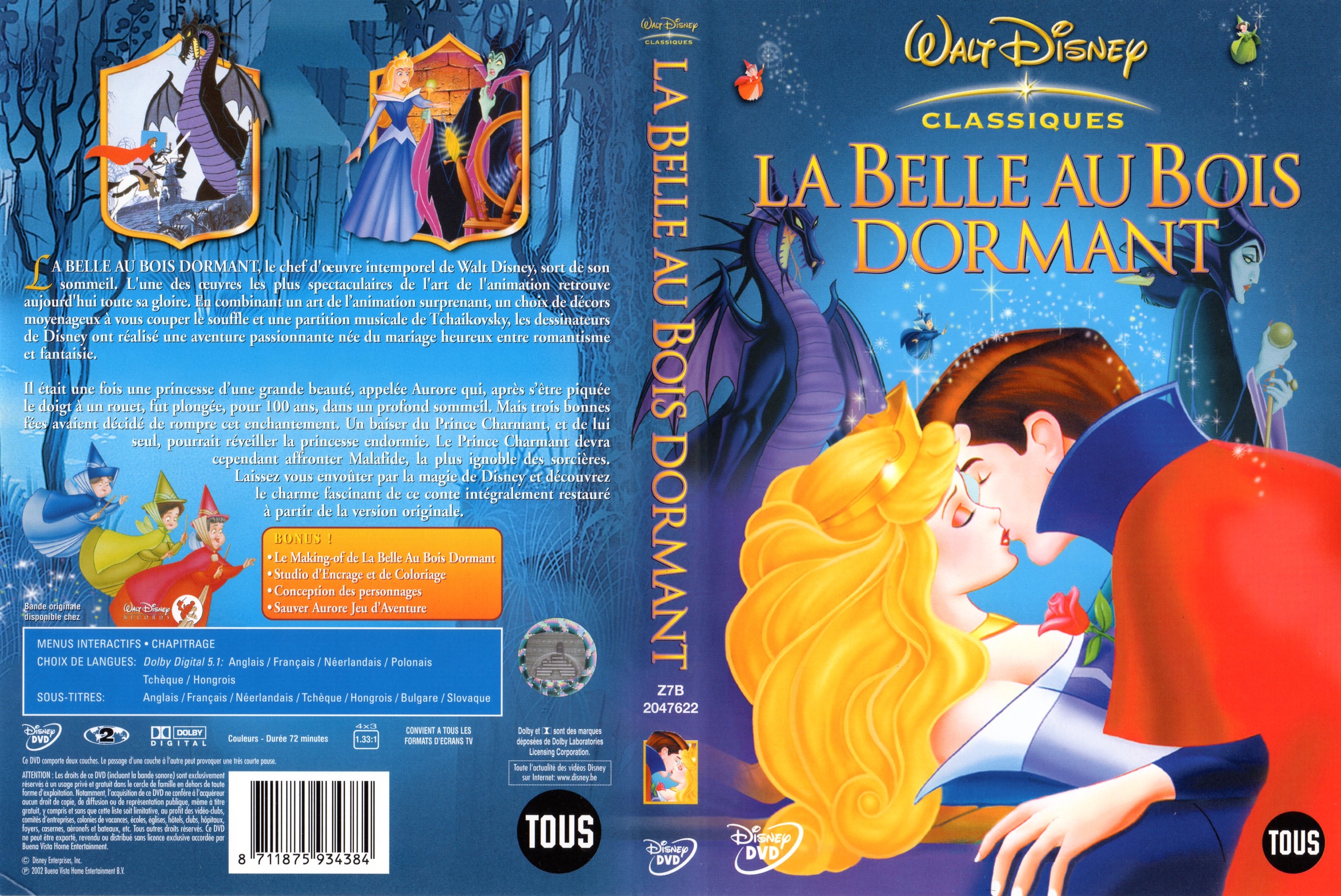 Jaquette DVD La belle au bois dormant v3