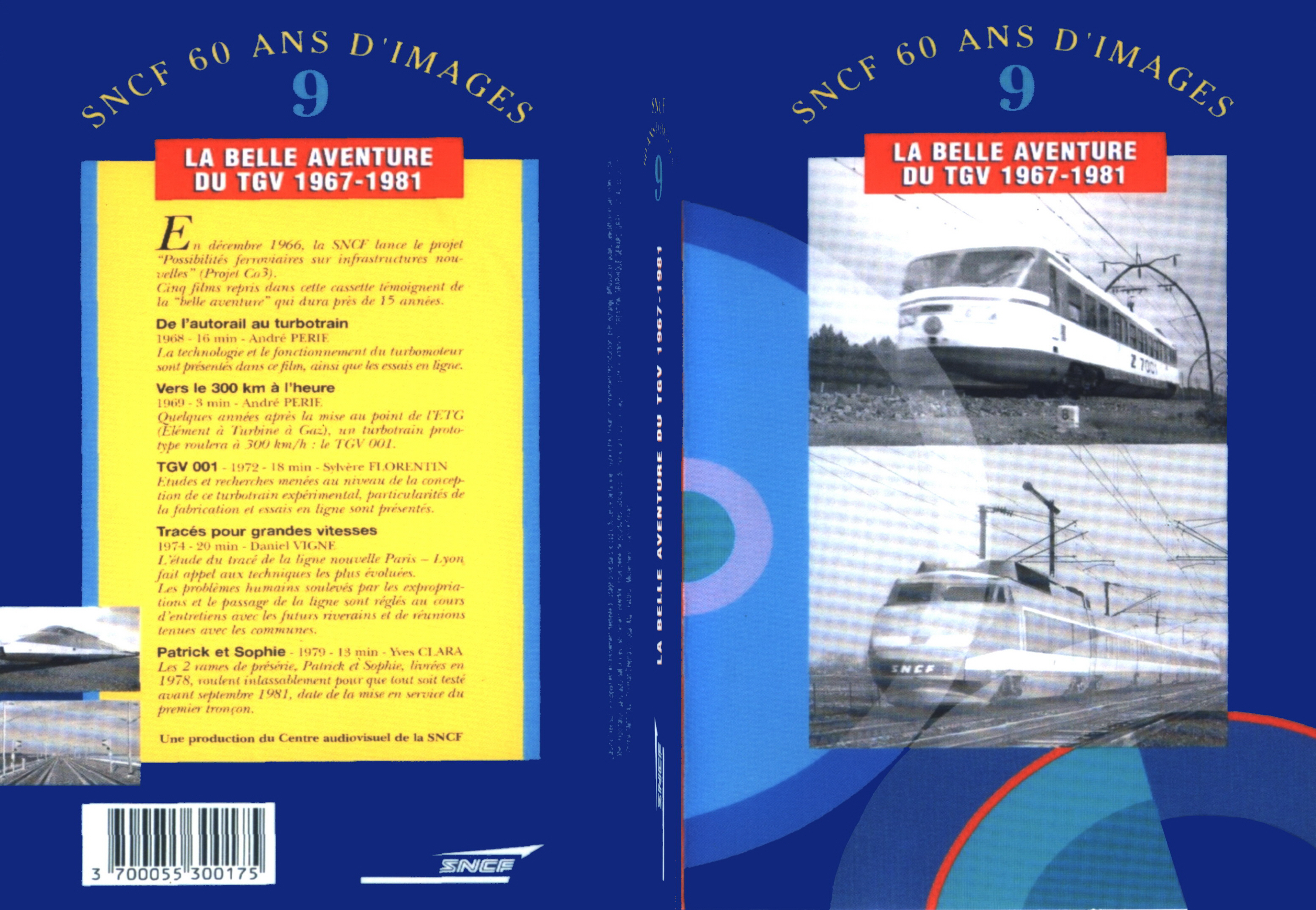 Jaquette DVD La belle aventure du TGV 1967-1981 - SLIM