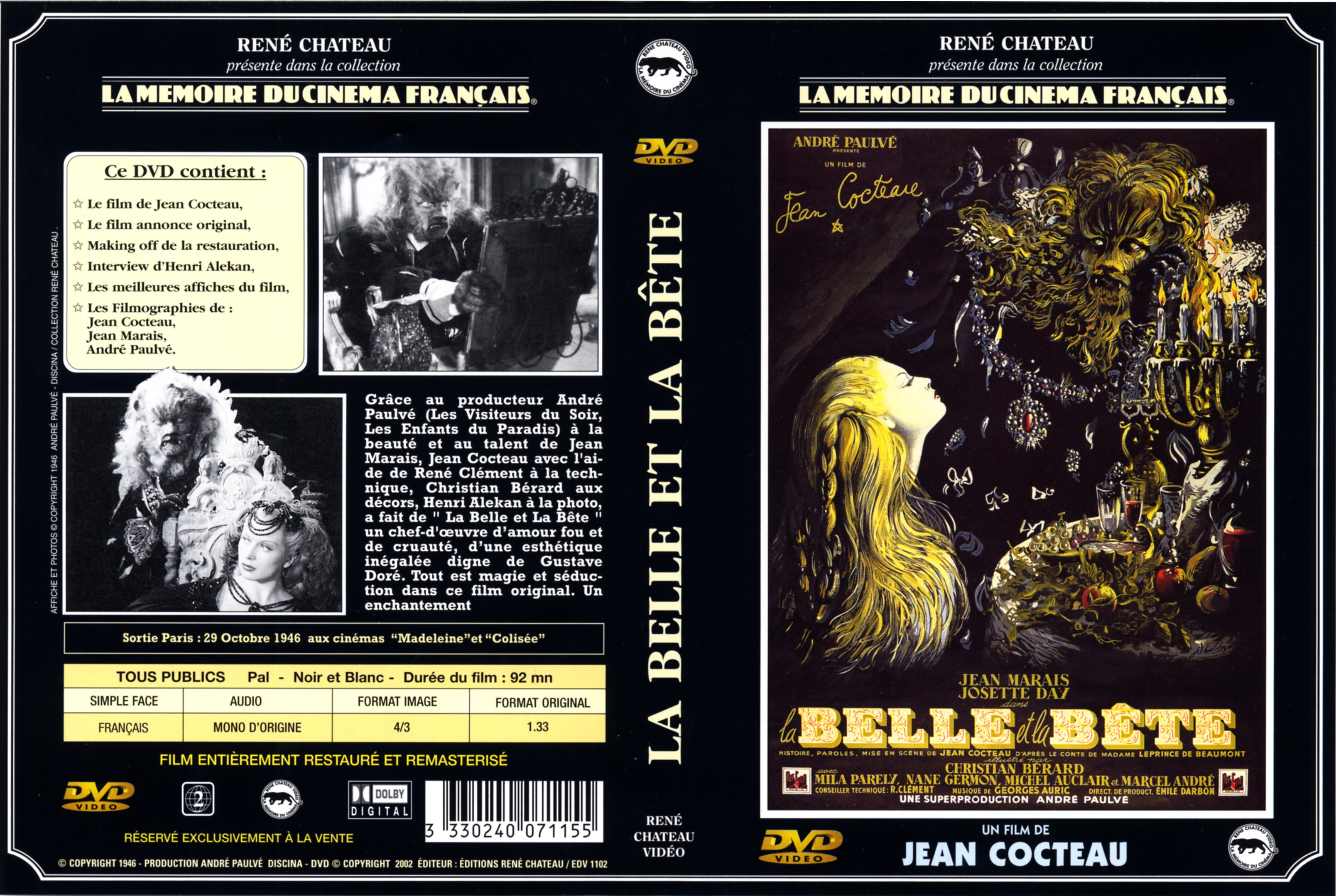 Jaquette DVD La belle et la bete Le Film