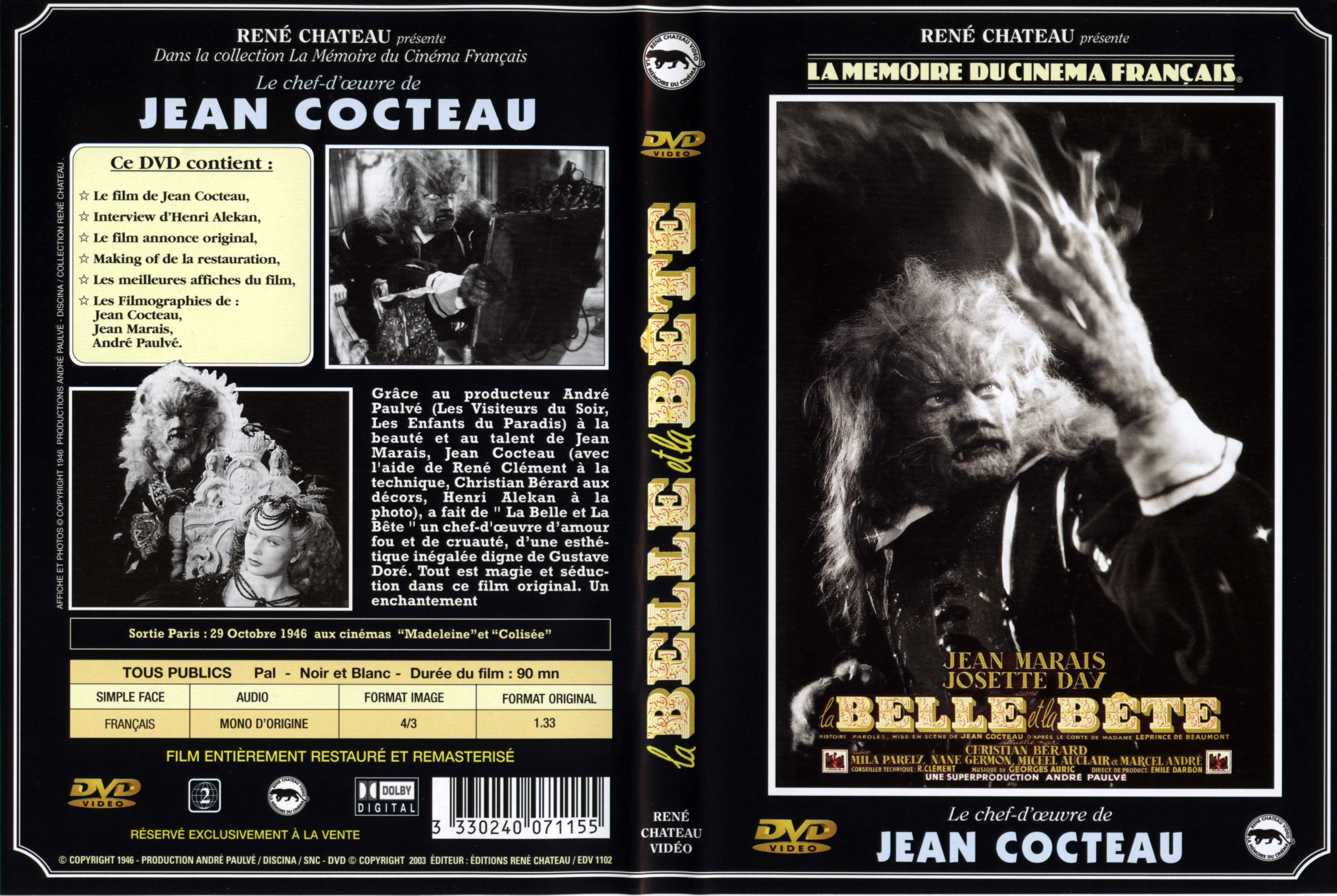 Jaquette DVD La belle et la bte Le film v3