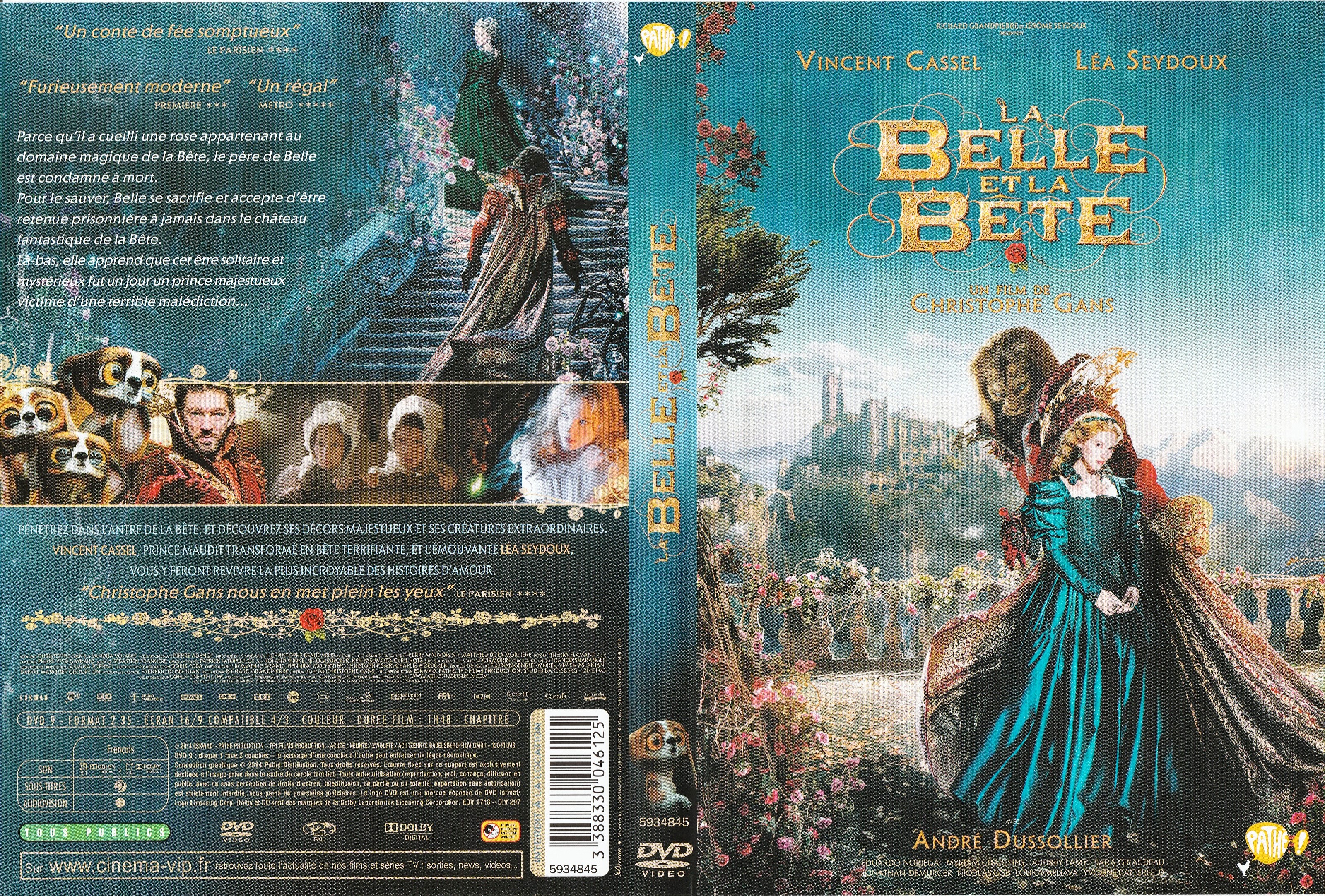Jaquette DVD La belle et la bte (2014)