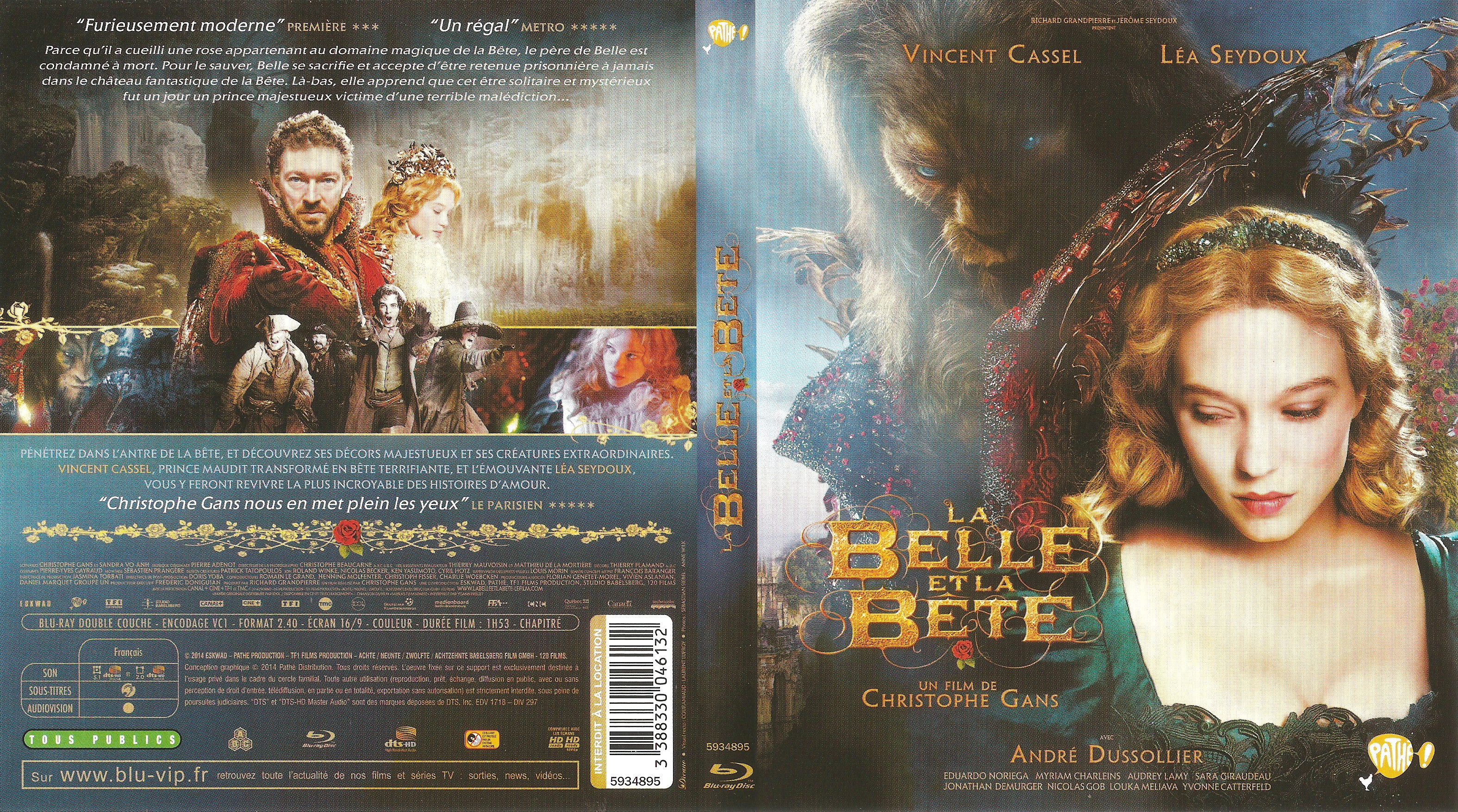 Jaquette DVD La belle et la bte (2014) (BLU-RAY)