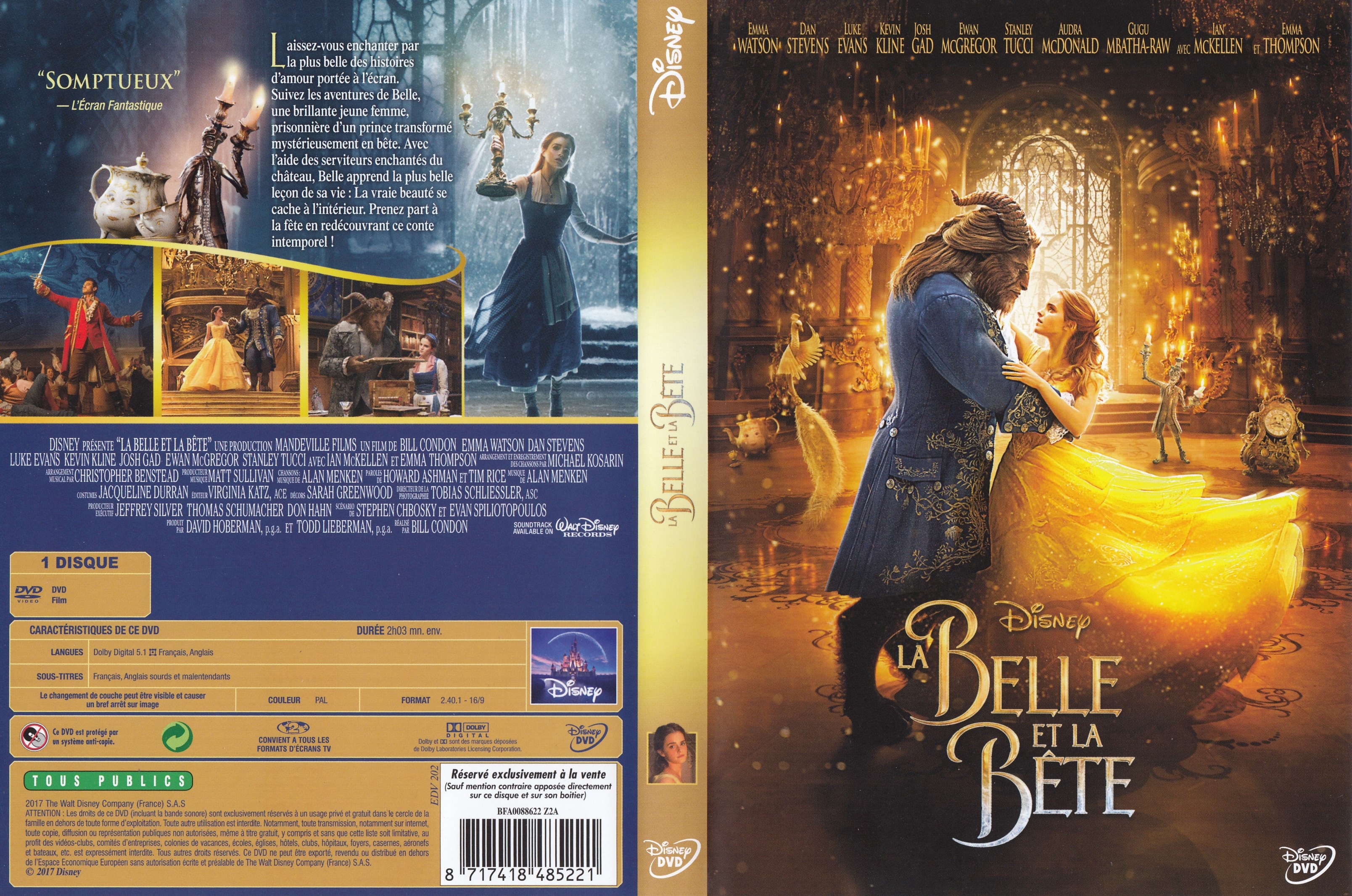 Jaquette DVD La belle et la bte (2017)