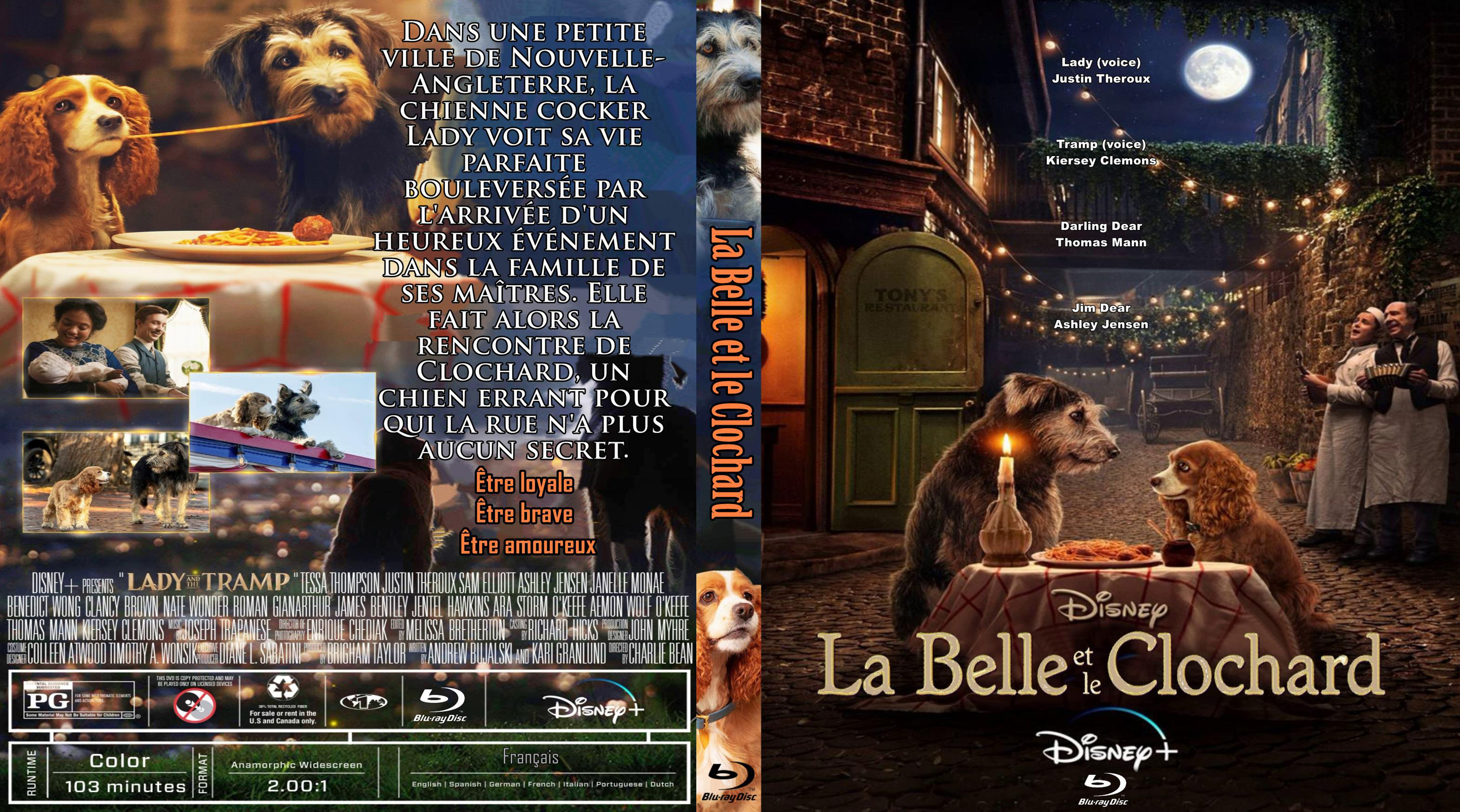 Jaquette DVD La belle et le clochard (2020) custom (BLU-RAY)