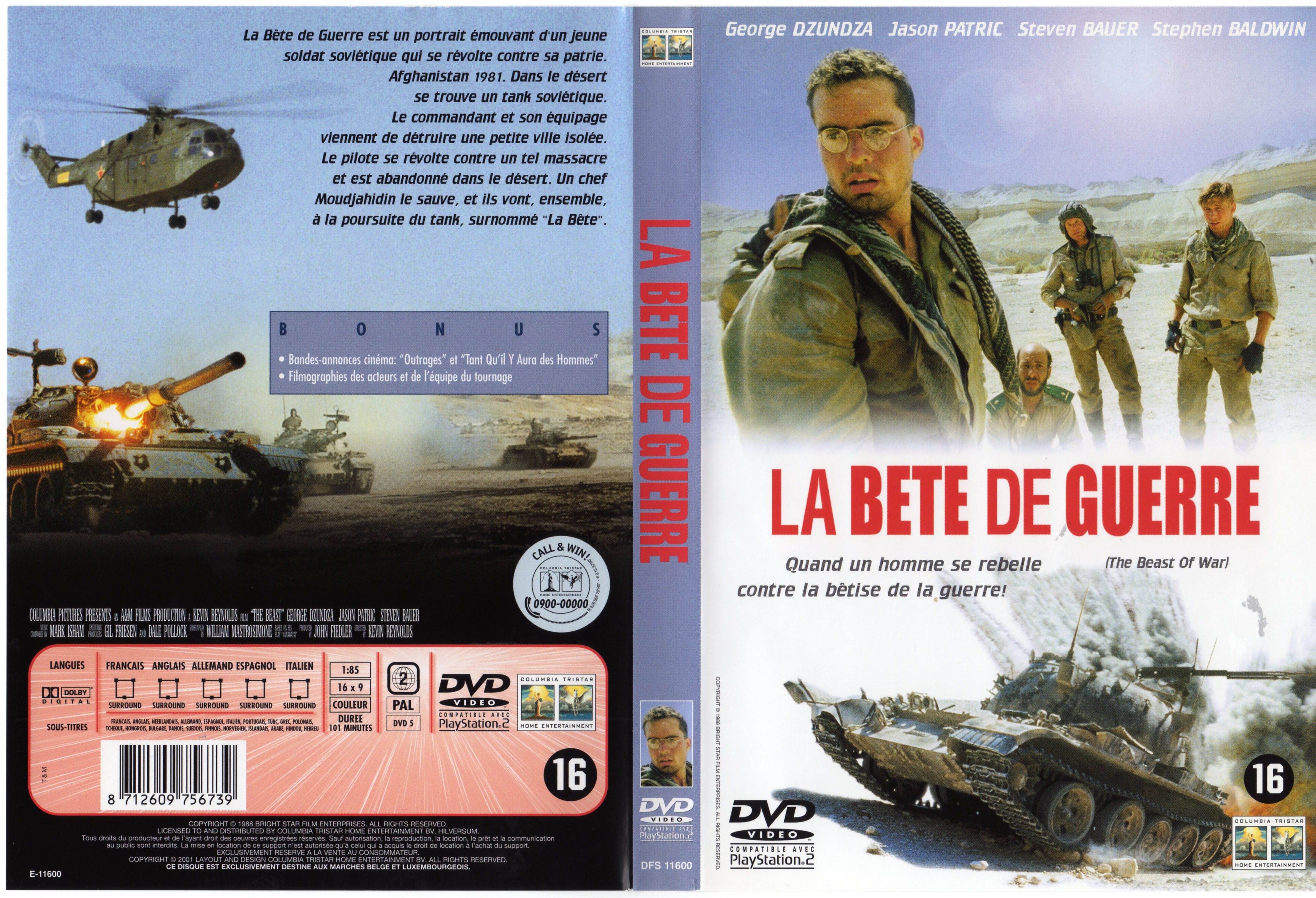 Jaquette DVD La bete de guerre v3