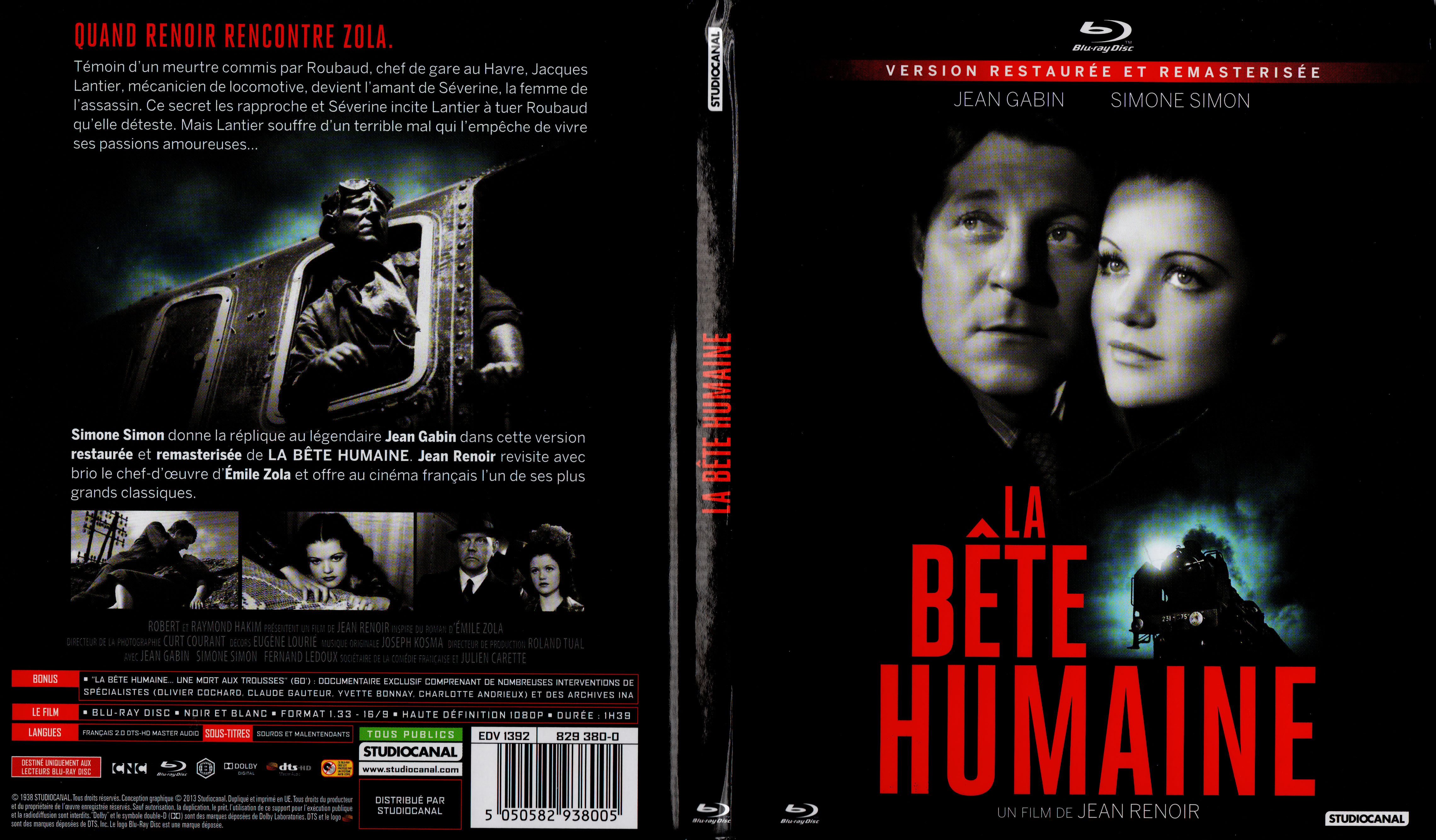 Jaquette DVD La bte humaine (BLU-RAY)