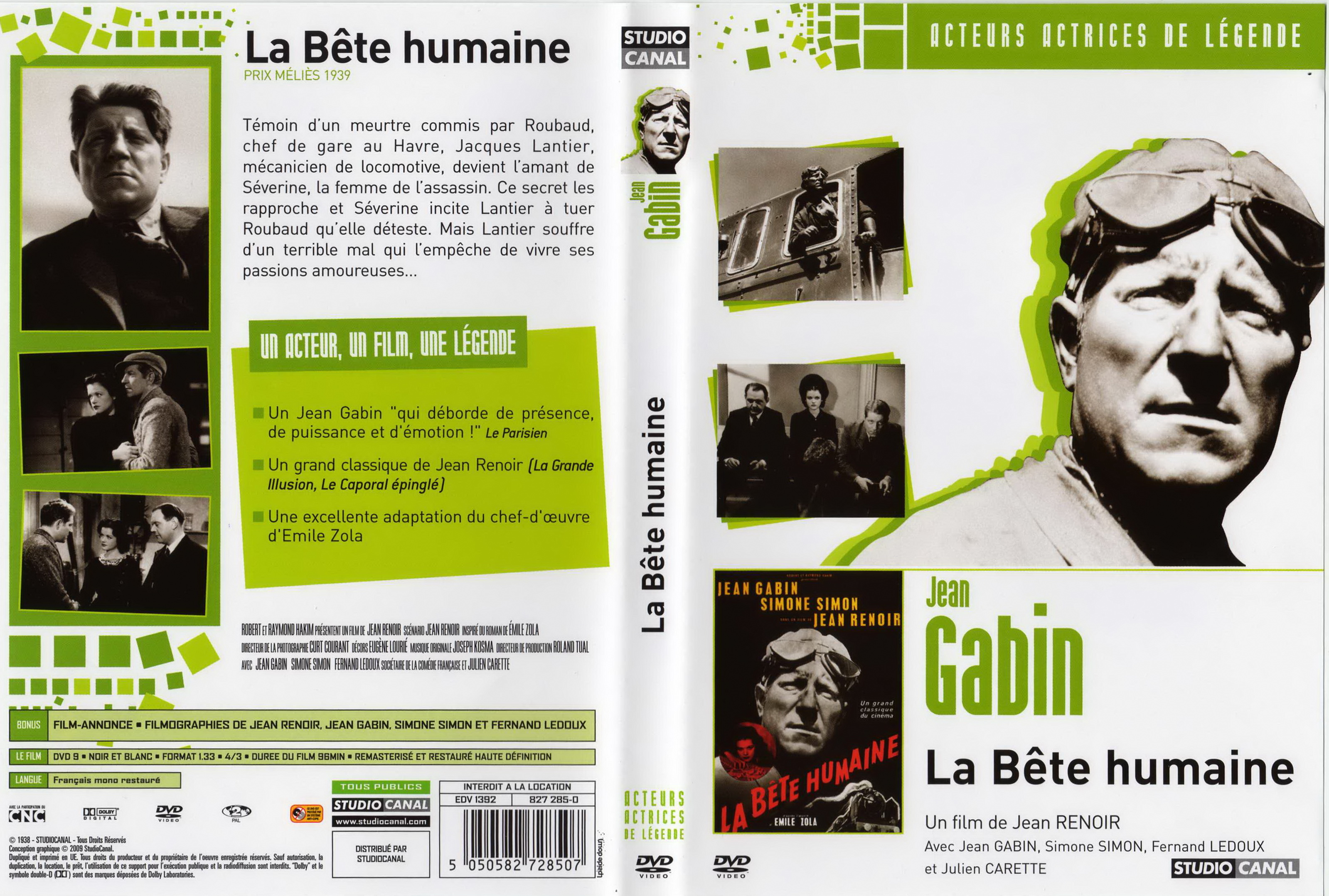 Jaquette DVD La bte humaine v3